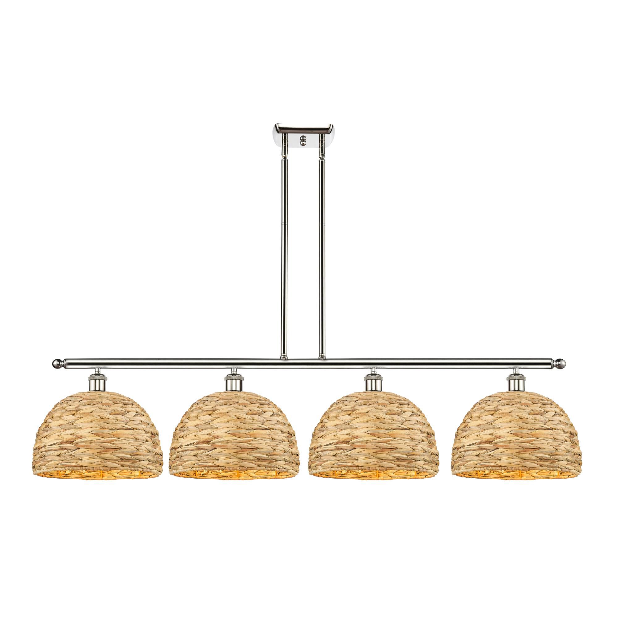 Bruno Marashlian Woven Rattan 50 Inch Linear Suspension Light by Innovations Lighting