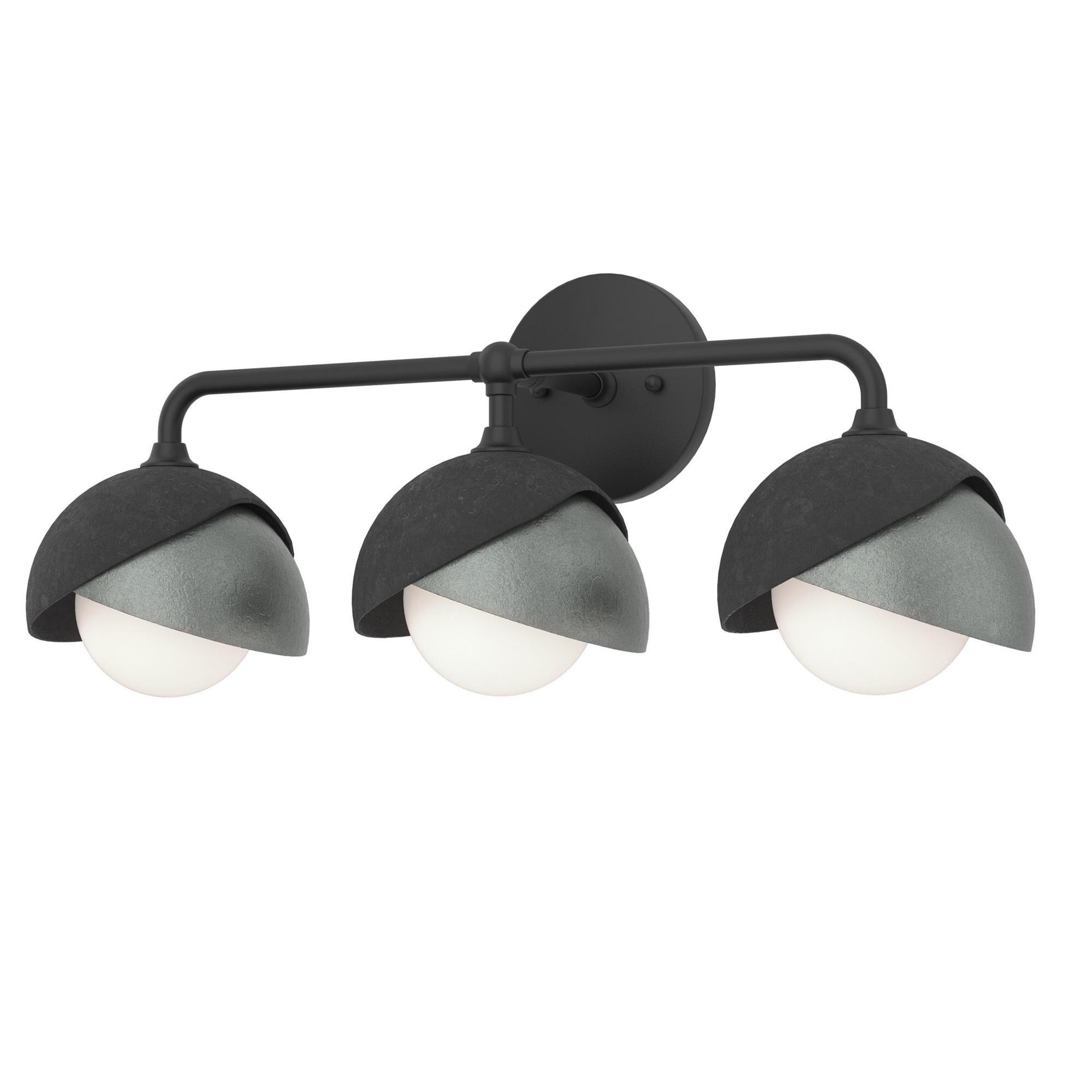 Shown in Black finish and Opal glass and Vintage Platinum accent