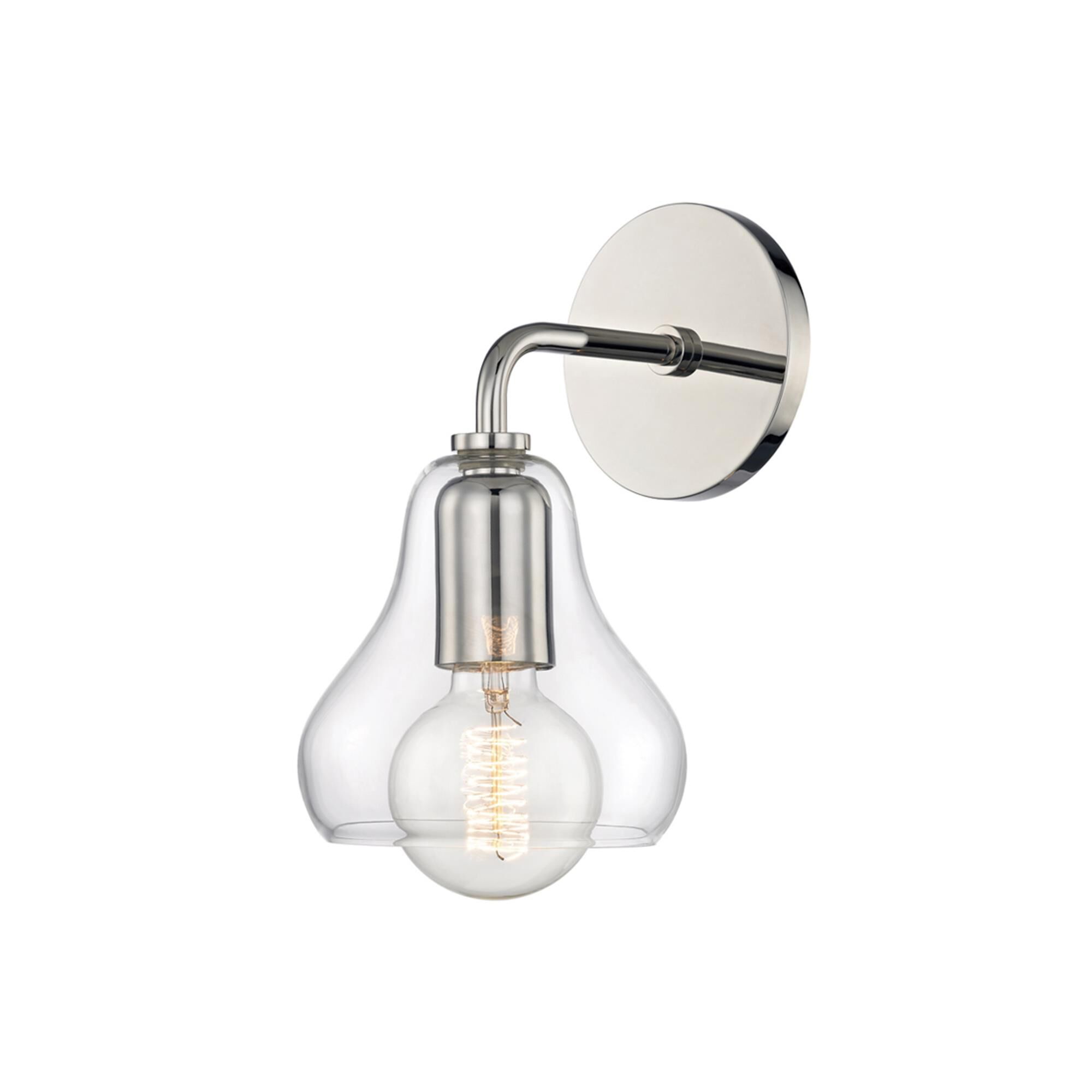 Shown in Polished Nickel finish and Opal Etched glass