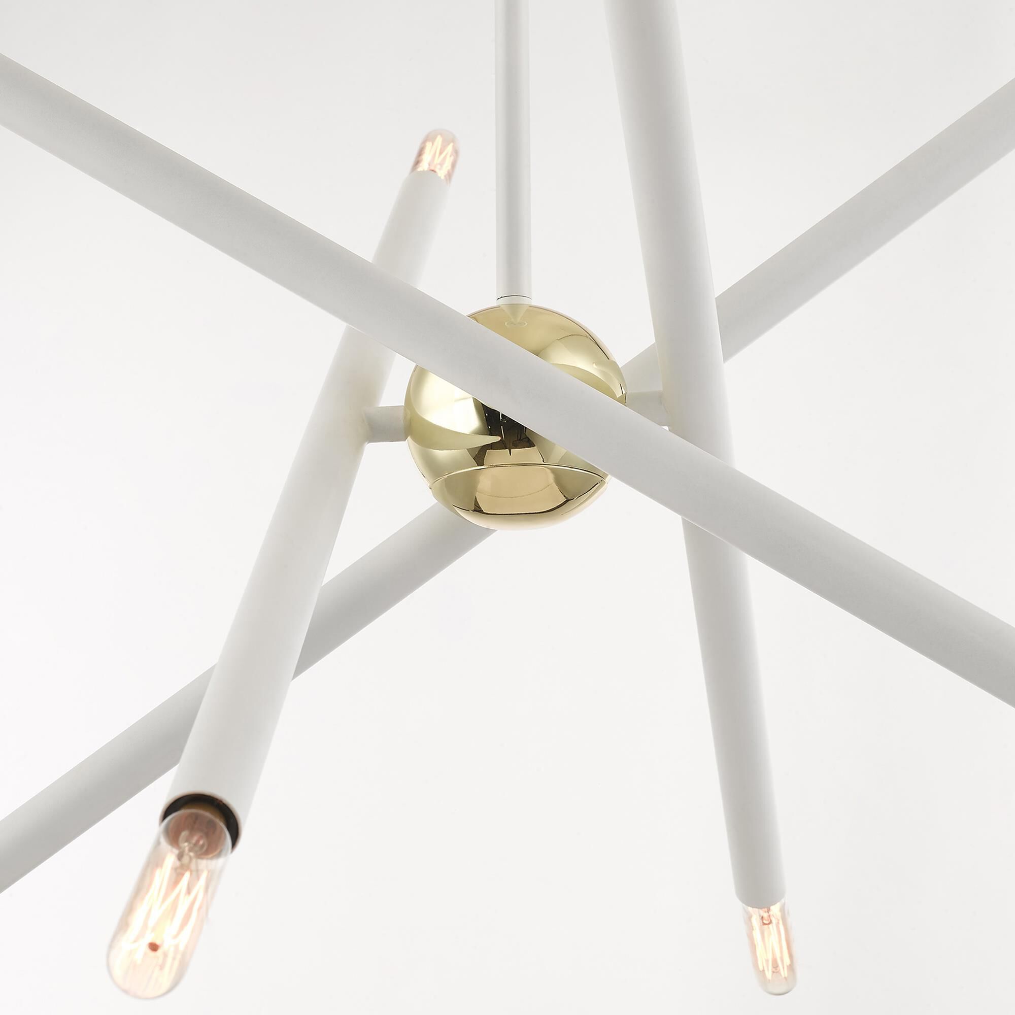 Shown in White With Polished Brass Accents finish