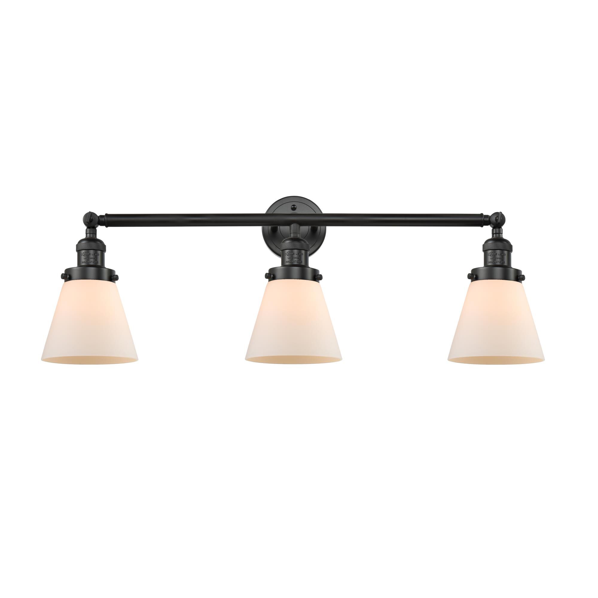 Bruno Marashlian Small Cone 30 Inch 3 Light Bath Vanity Light by Innovations Lighting