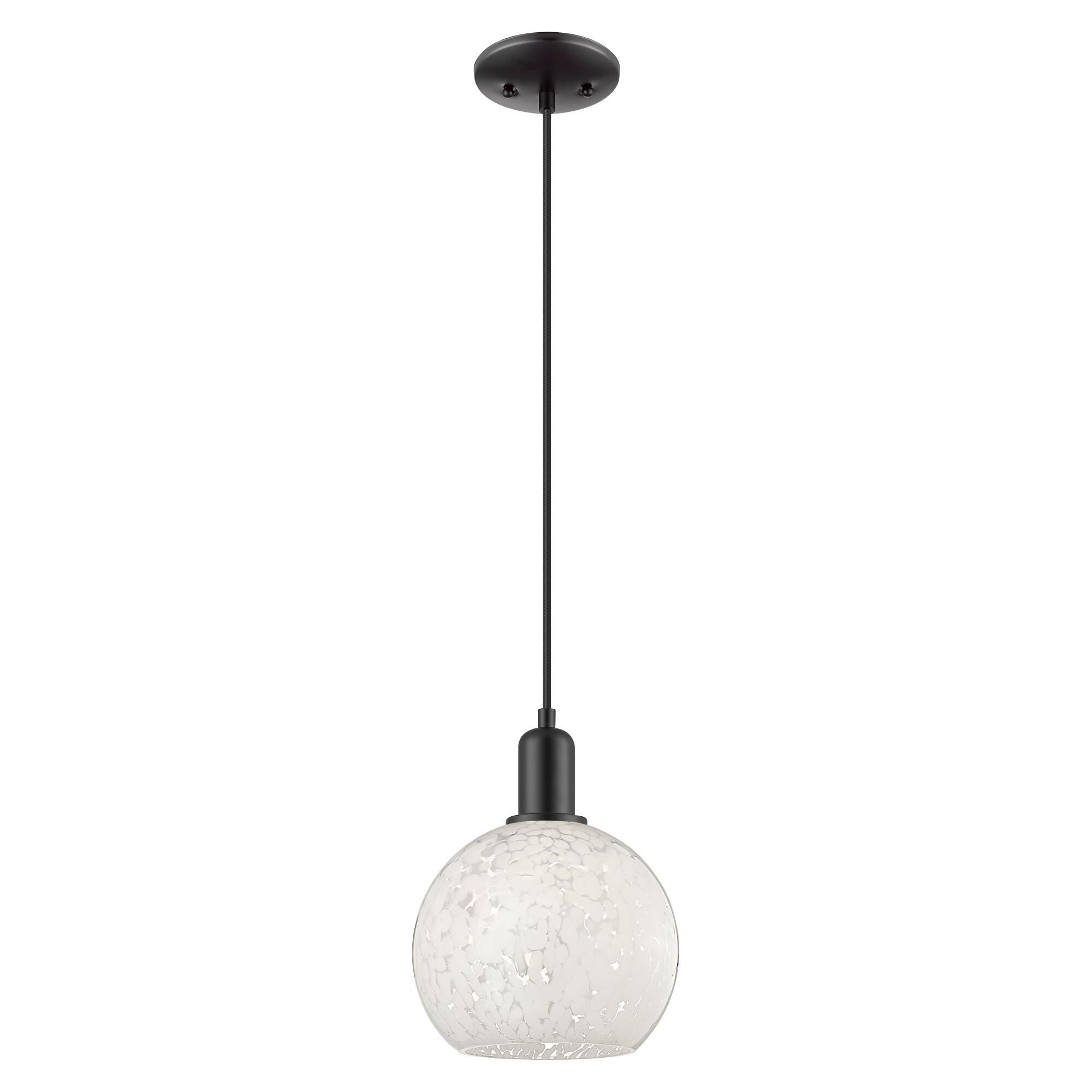 Bruno Marashlian White Mouchette 8 Inch Mini Pendant by Innovations Lighting