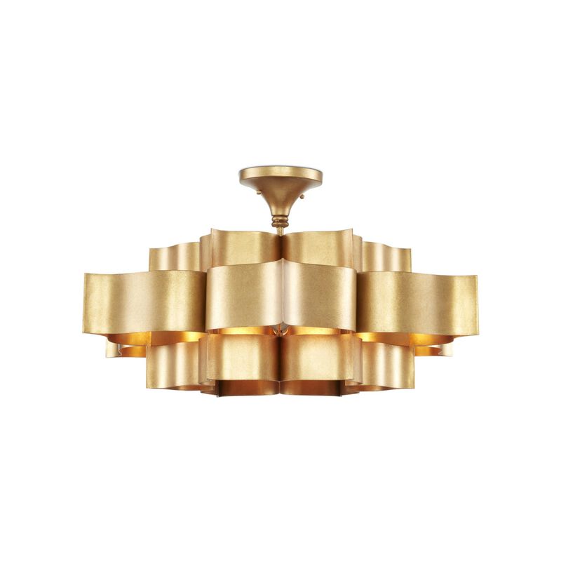 Grand Lotus 30 Inch Large Pendant by Currey and Company