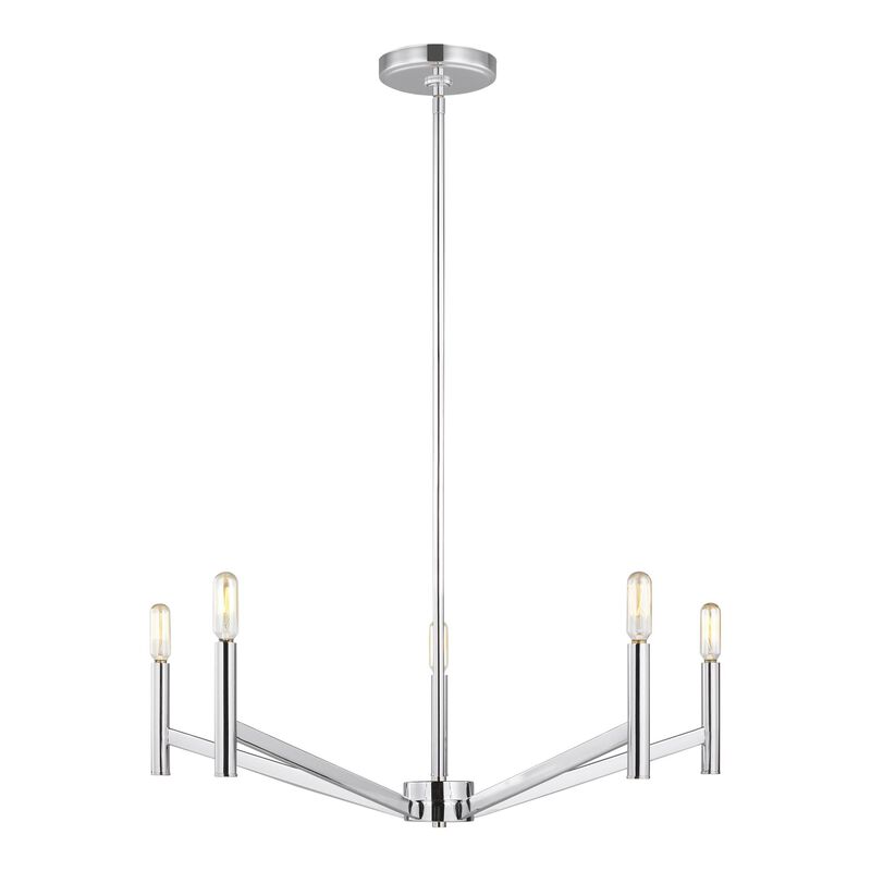 Sean Lavin Vector 28 Inch 5 Light Chandelier by Visual Comfort Studio Collection