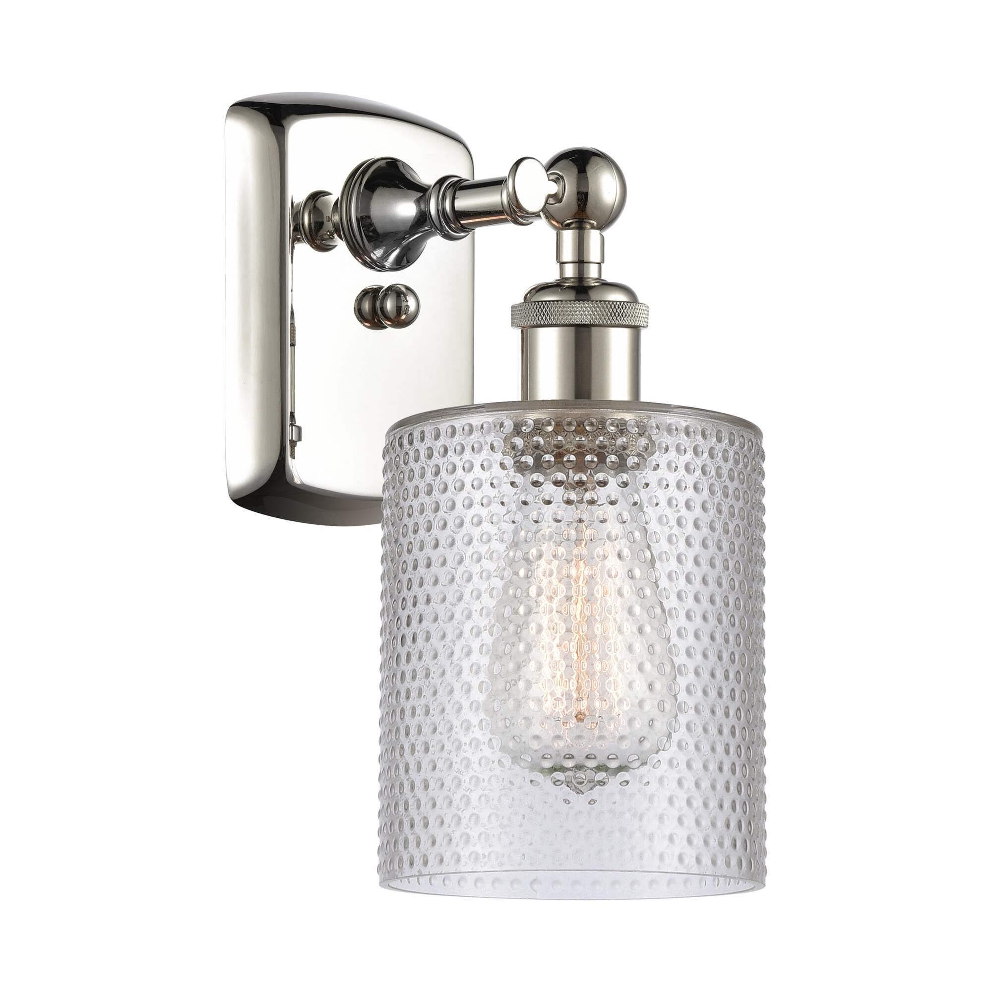 Shown in Polished Nickel finish and Drum glass and Glass shade