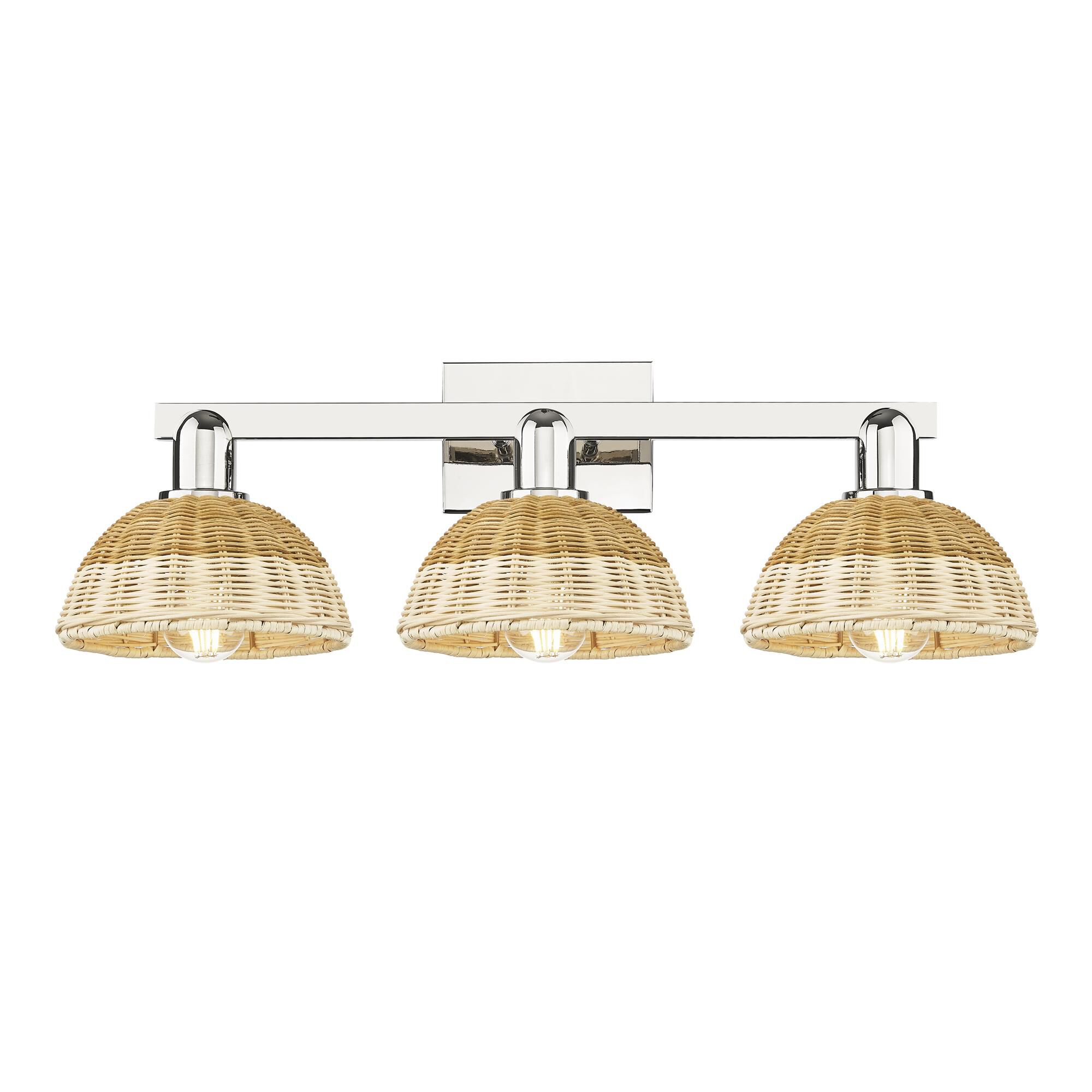 Shown in Polished Nickel finish and Natural shade