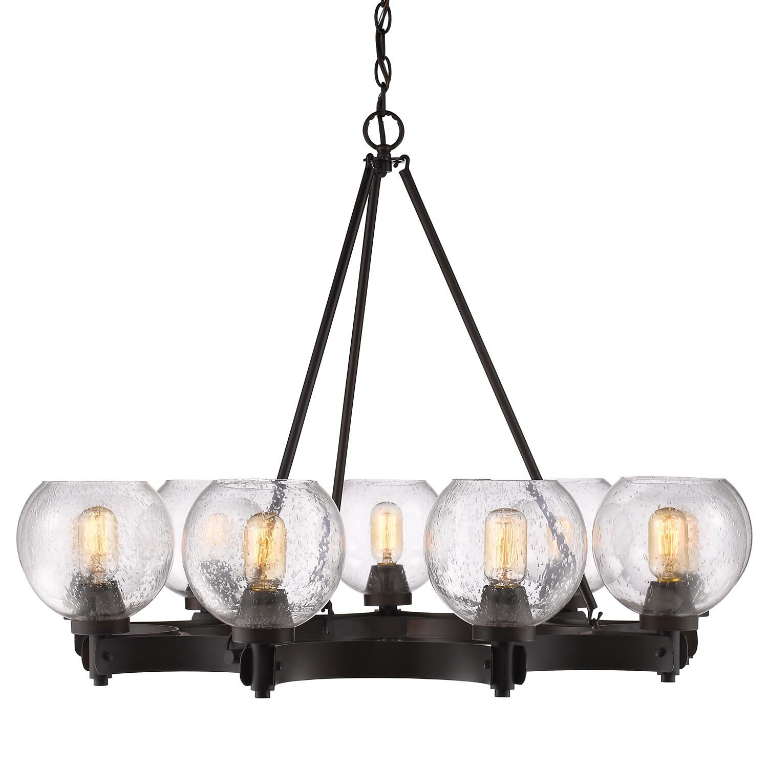 Galveston 37 Inch 9 Light Flush Mount by Golden Lighting
