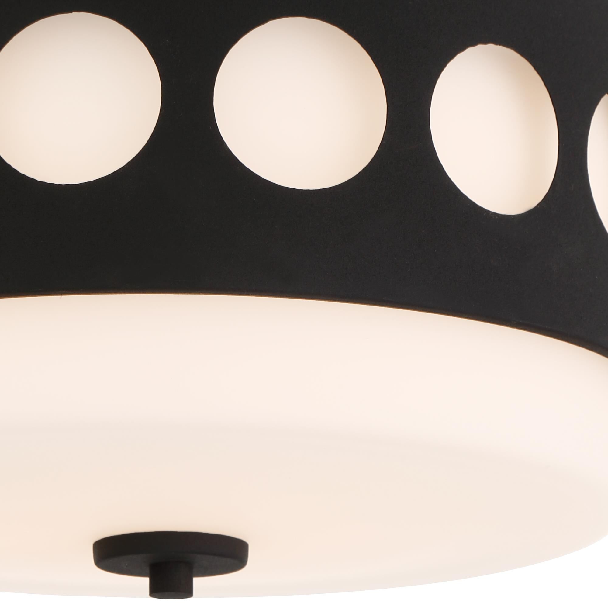Kirby 13 Inch 2 Light Semi Flush Mount by Crystorama