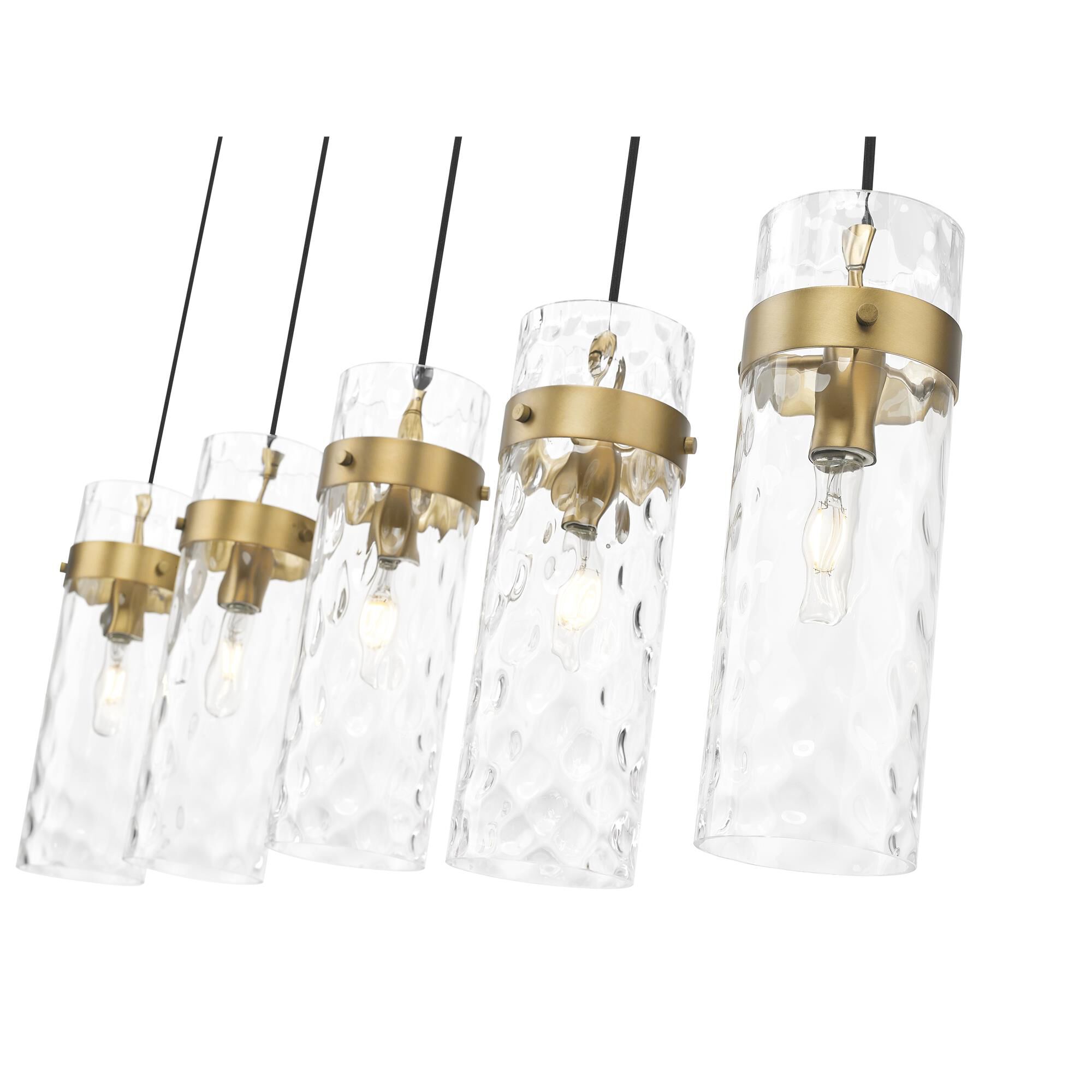 Fontaine 44 Inch 5 Light Linear Chandelier,