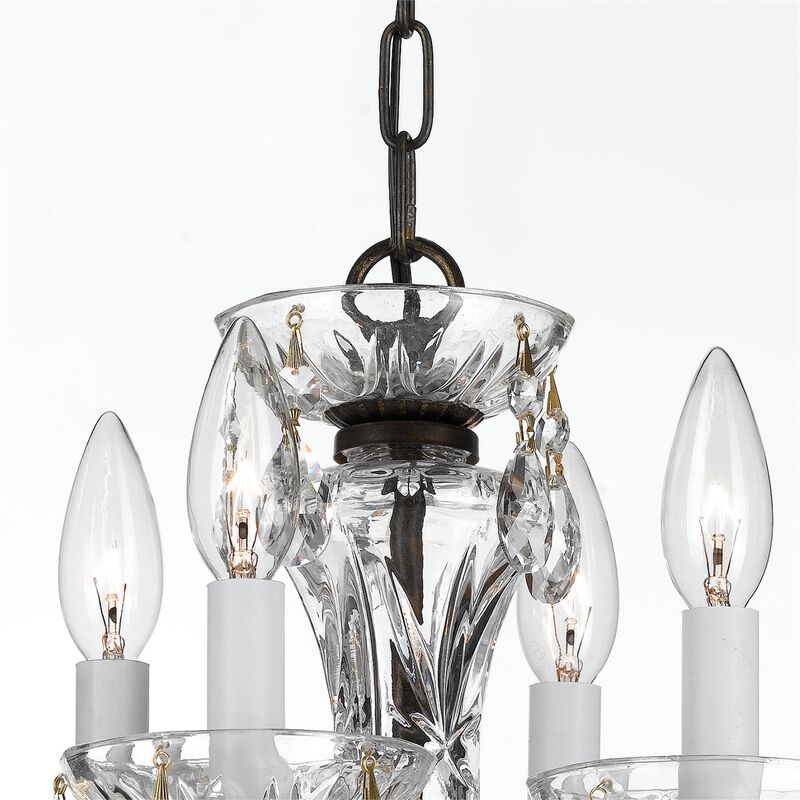 Traditional Crystal 11 Inch Chandelier by Crystorama