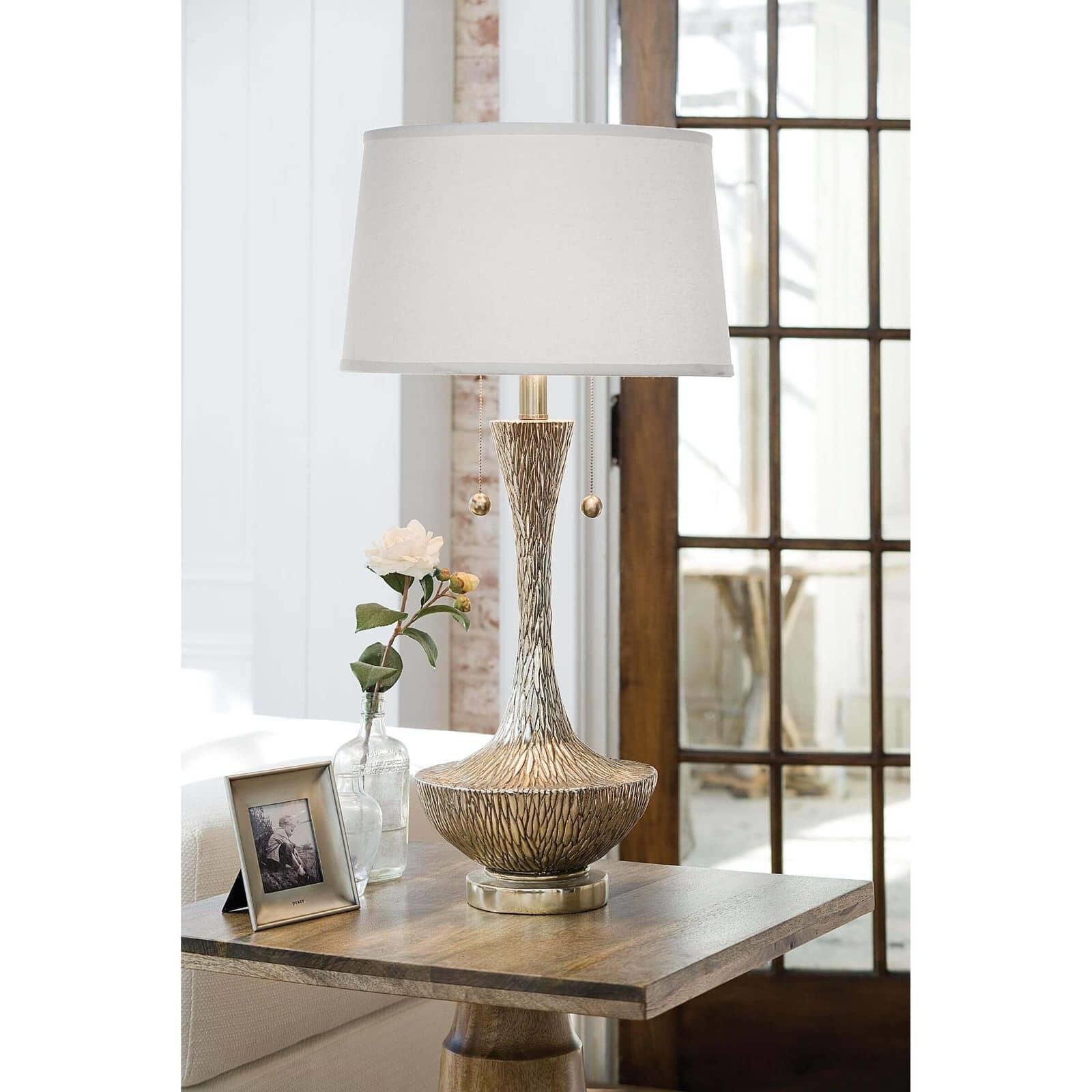 Embossed Vessel 34 Inch Table Lamp by Regina Andrew