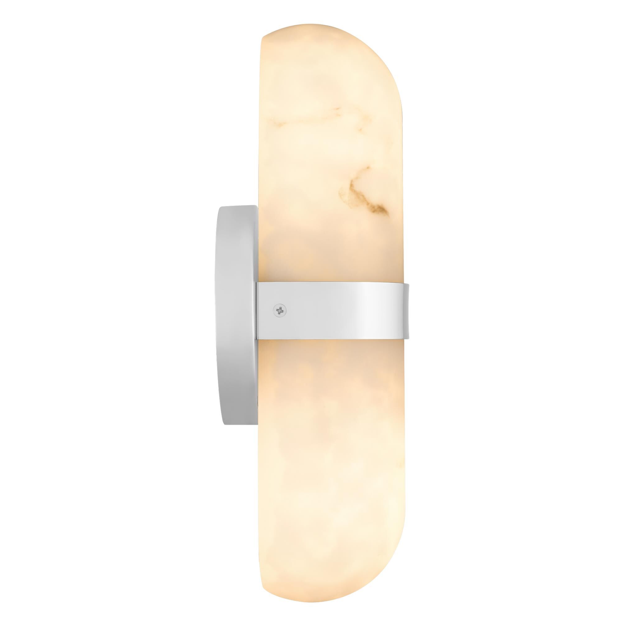 Shown in Polished Chrome finish and Alabaster Resin shade