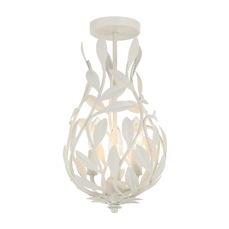 Broche 9 Inch 3 Light Semi Flush Mount by Crystorama