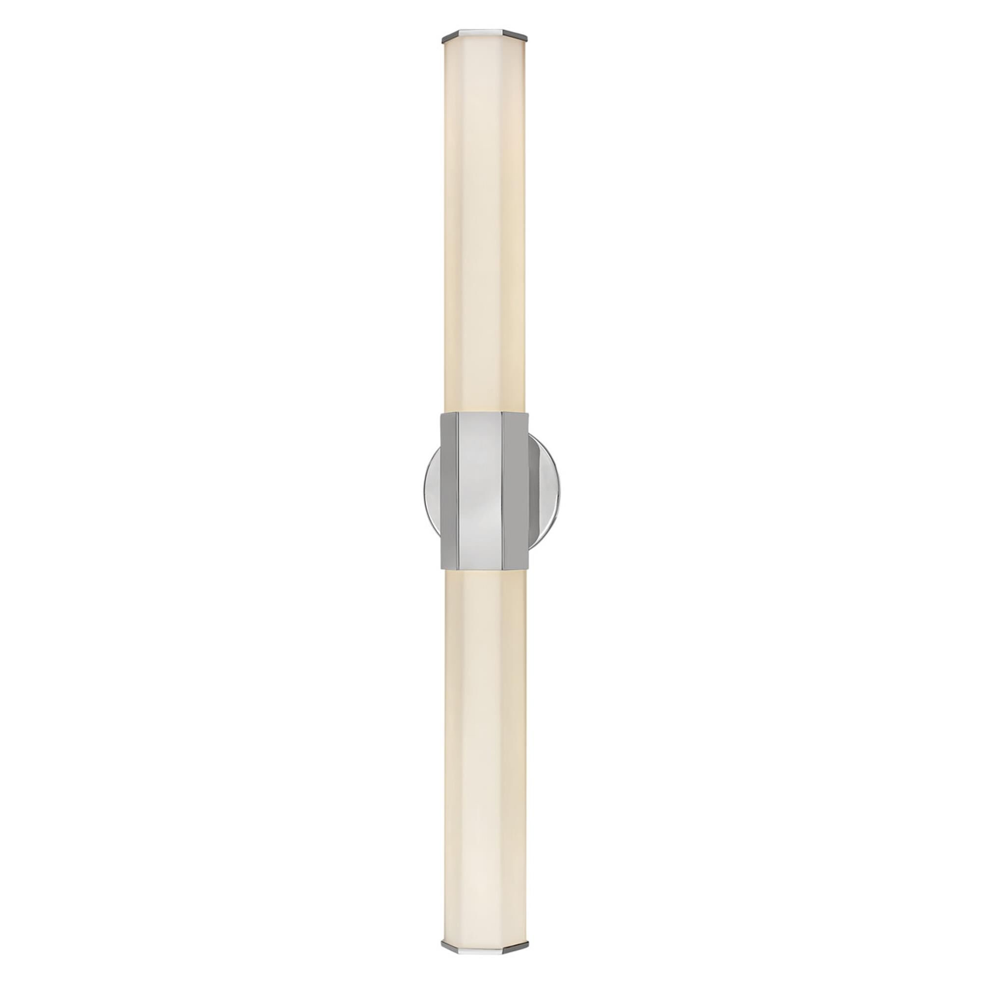 Shown in Polished Nickel finish and Etched glass