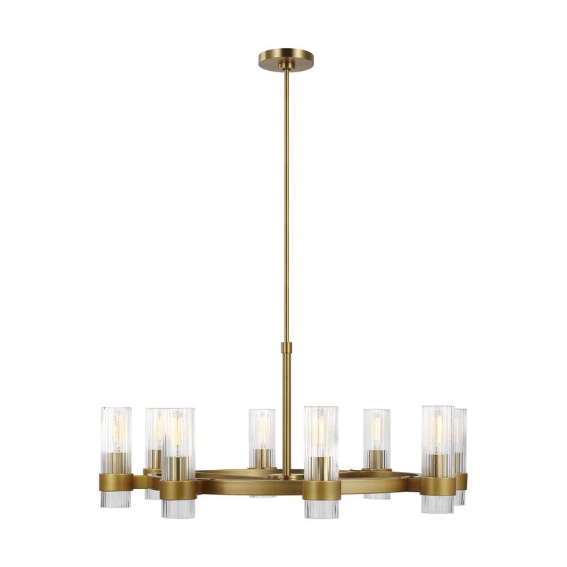 Chapman & Myers Geneva 33 Inch 8 Light Chandelier by Visual Comfort Studio Collection