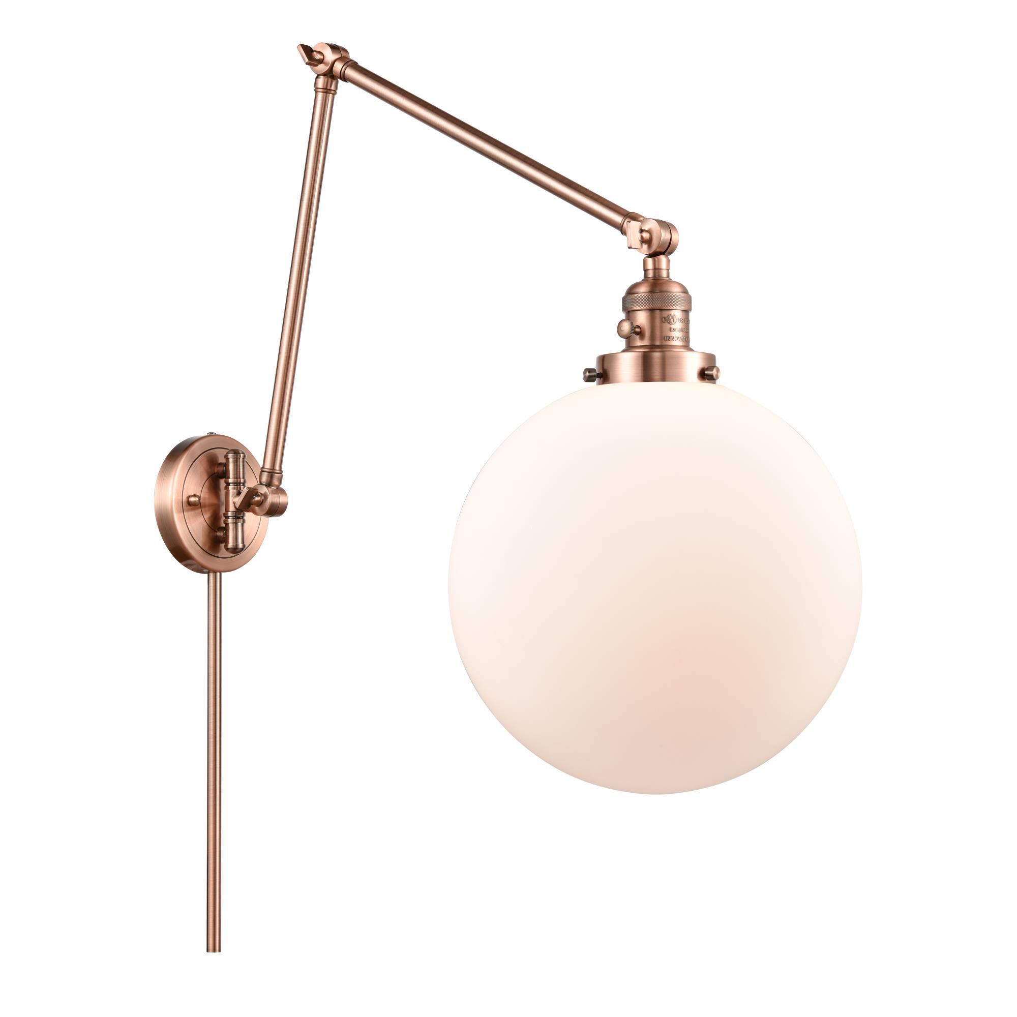 Bruno Marashlian Xx-Large Beacon Wall Swing Lamp by Innovations Lighting