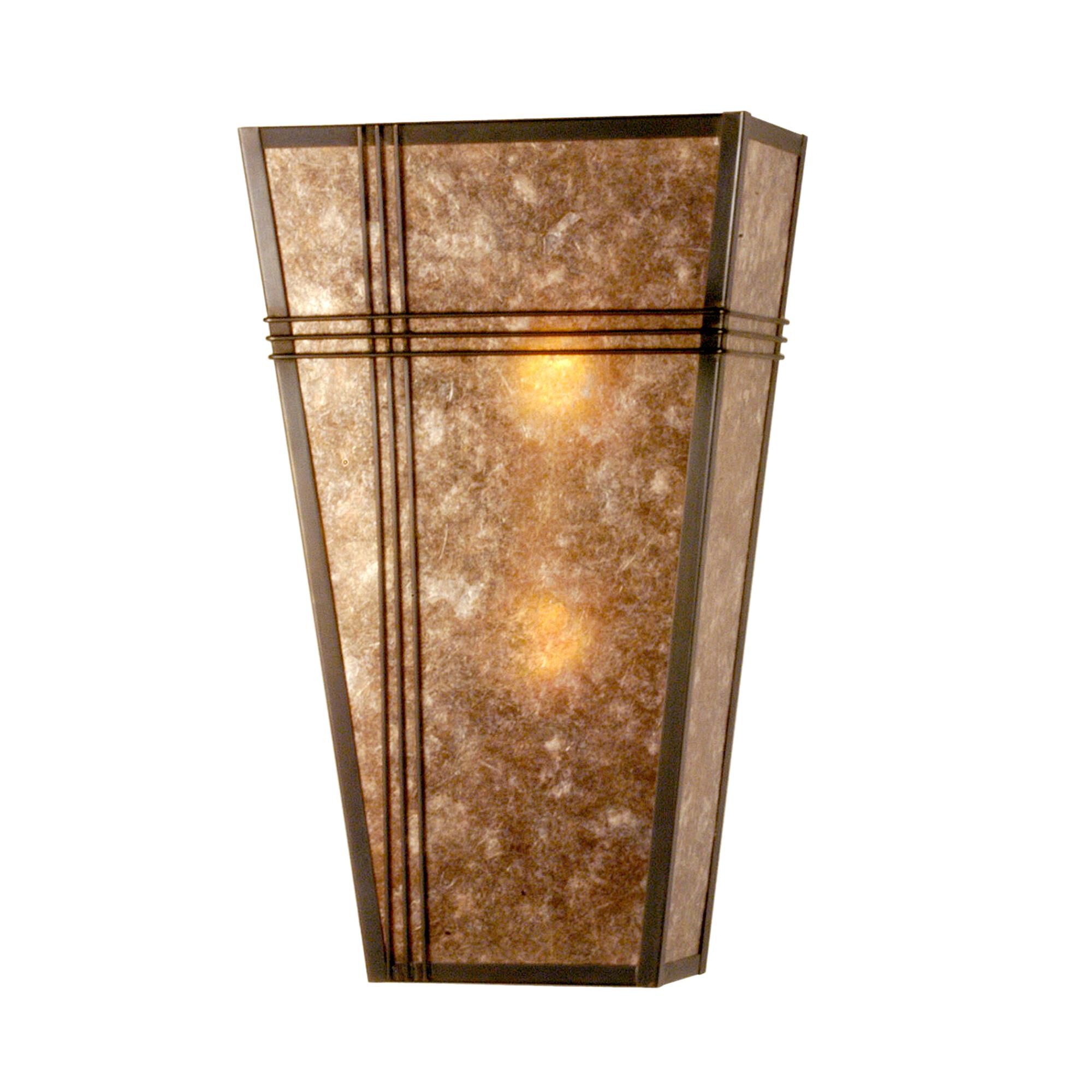 Shown in Craftsman Brown Finish finish and Amber Mica glass