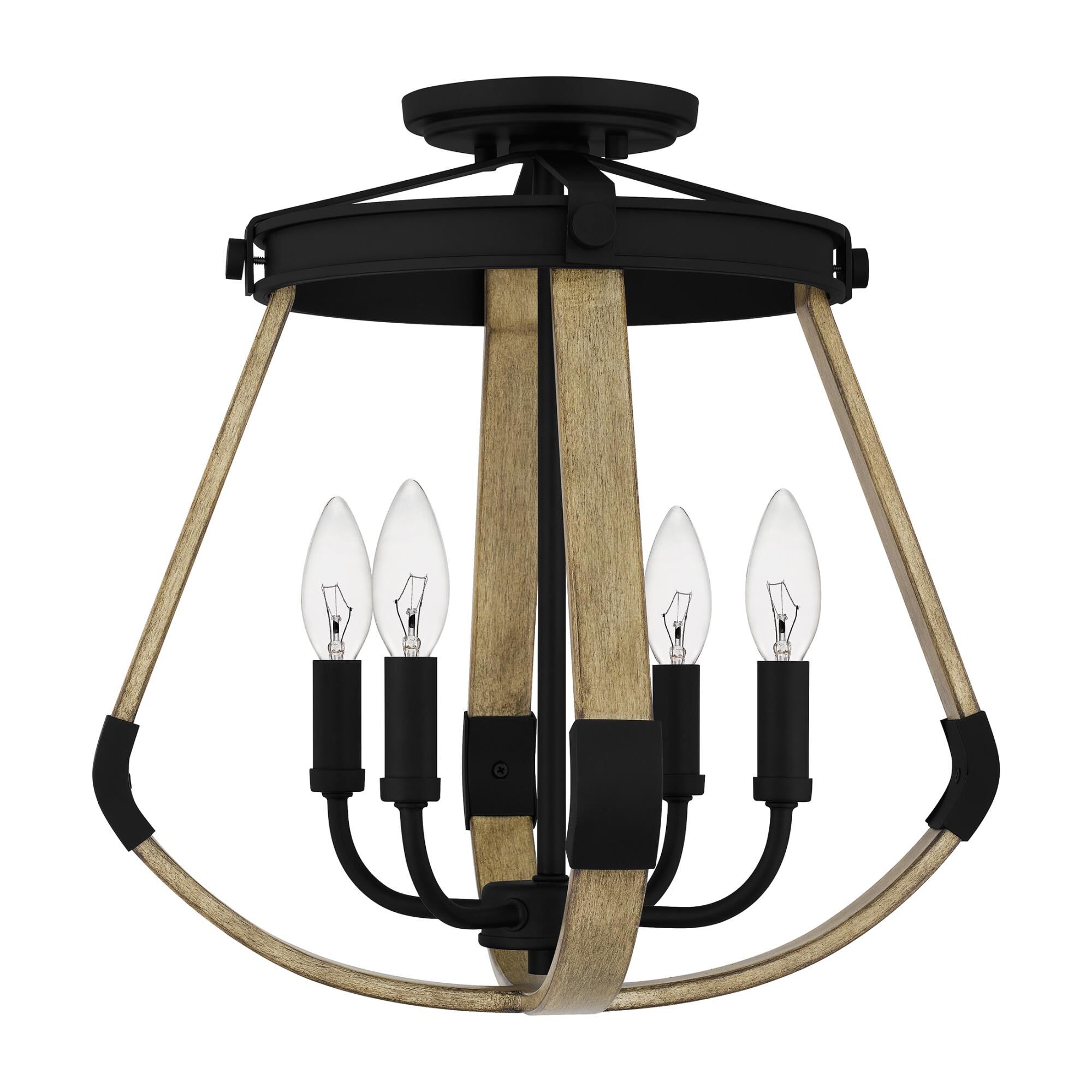 Demura 15 Inch 4 Light Semi Flush Mount by Quoizel
