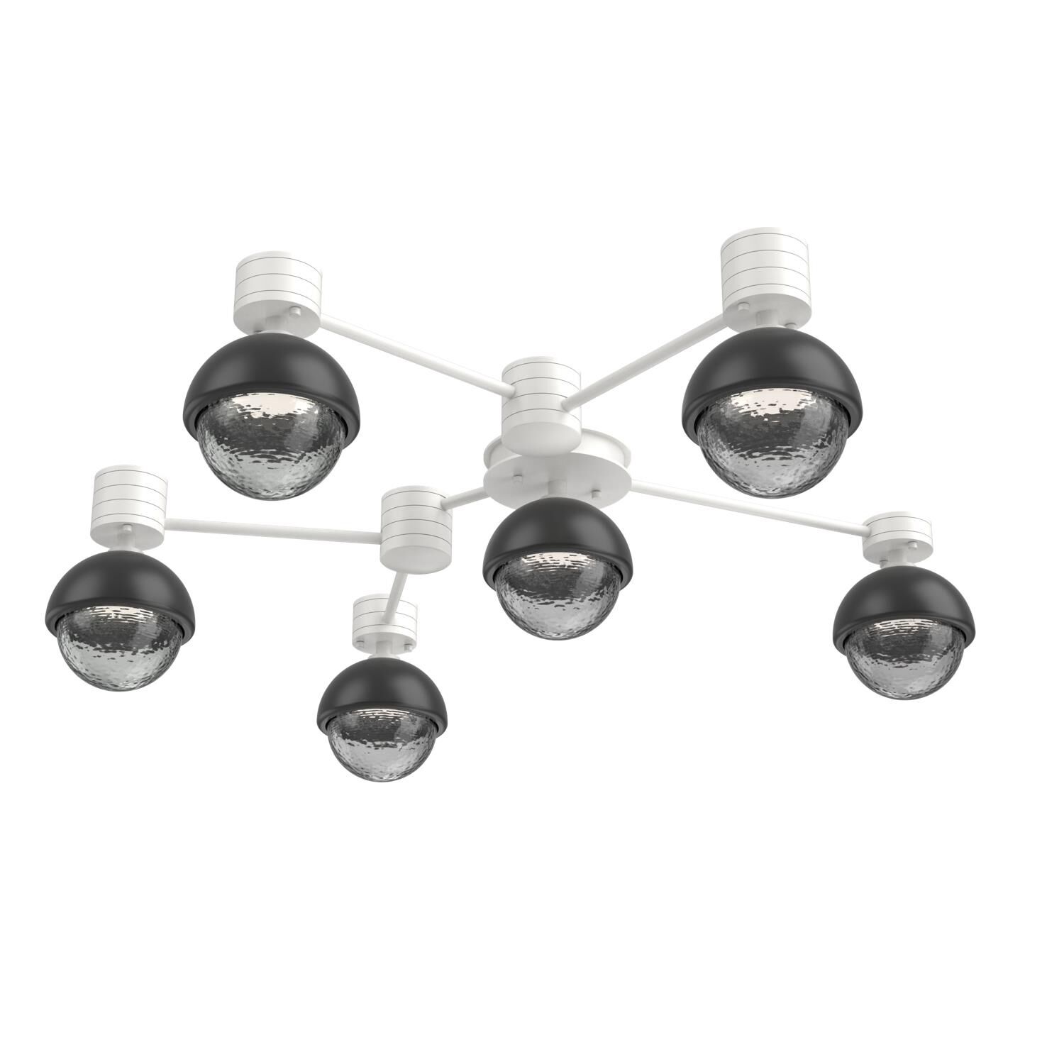 Shown in Salt White finish and Smoke glass and Matte Black accent