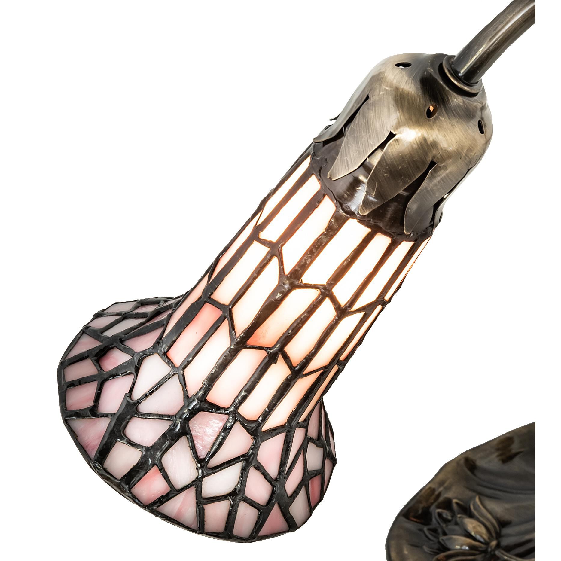 Stained Glass Pond Lily 15 Inch Accent Lamp by Meyda Lighting
