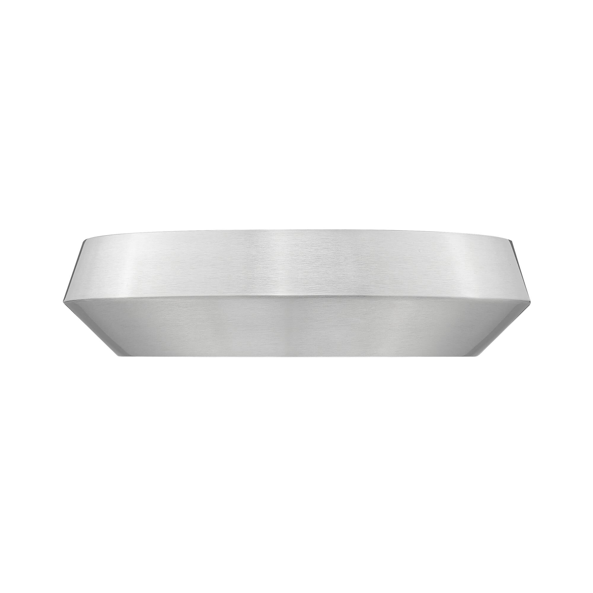 Shown in Brushed Nickel finish and White glass