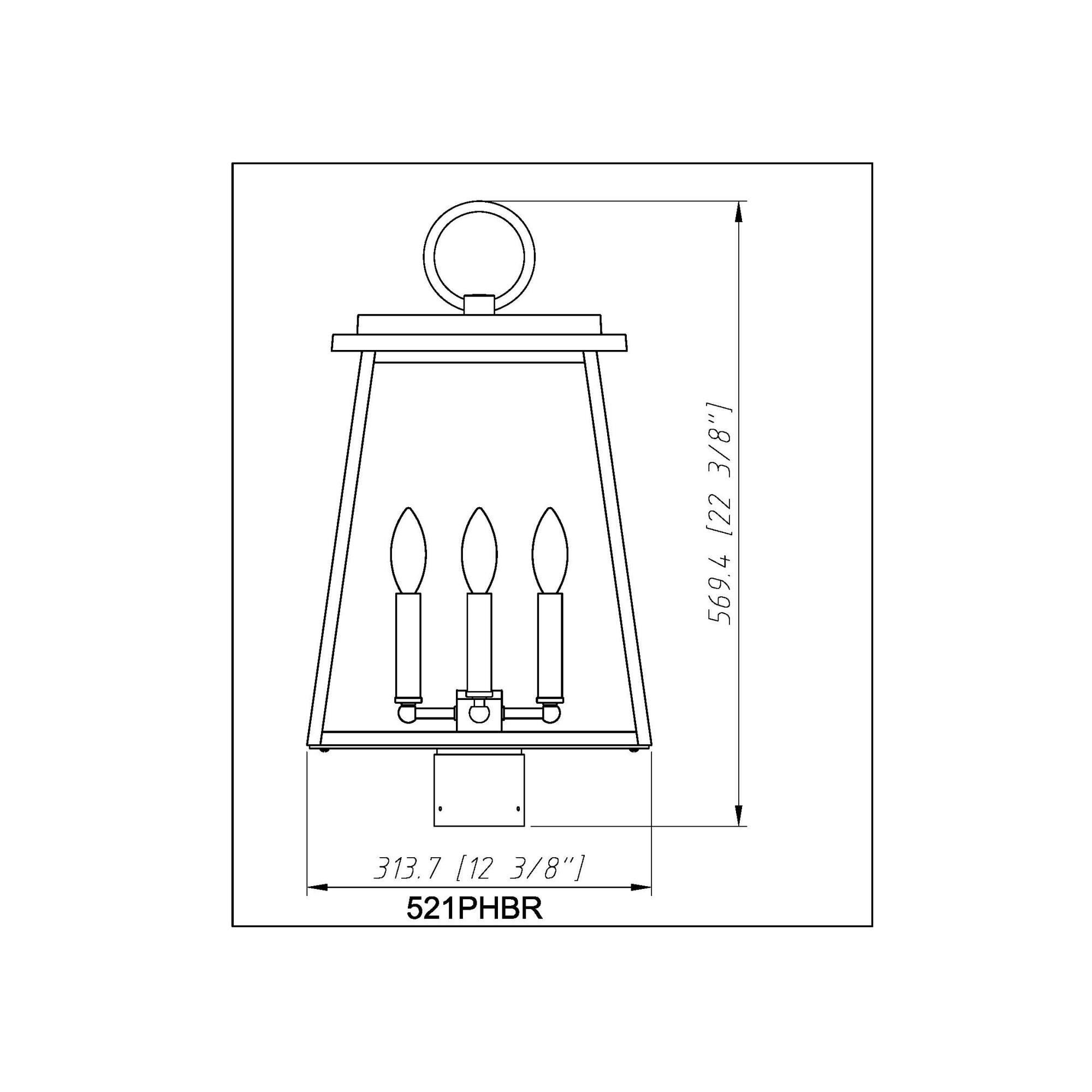 Broughton 22 Inch Tall 4 Light Outdoor Post Lamp by Z-Lite
