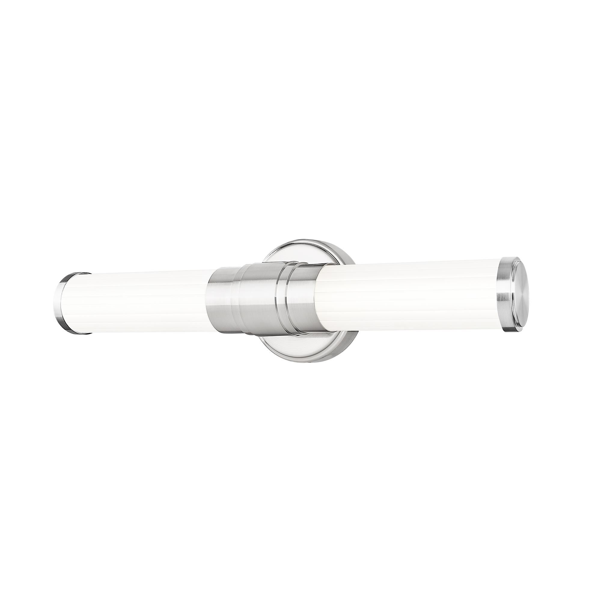 Shown in Brushed Nickel finish and Opal White glass and Opal White shade