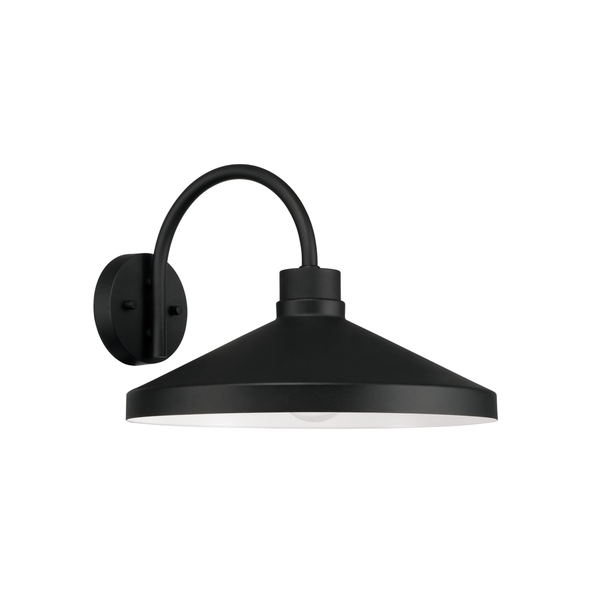Shown in Black finish and Metal with White Interior shade