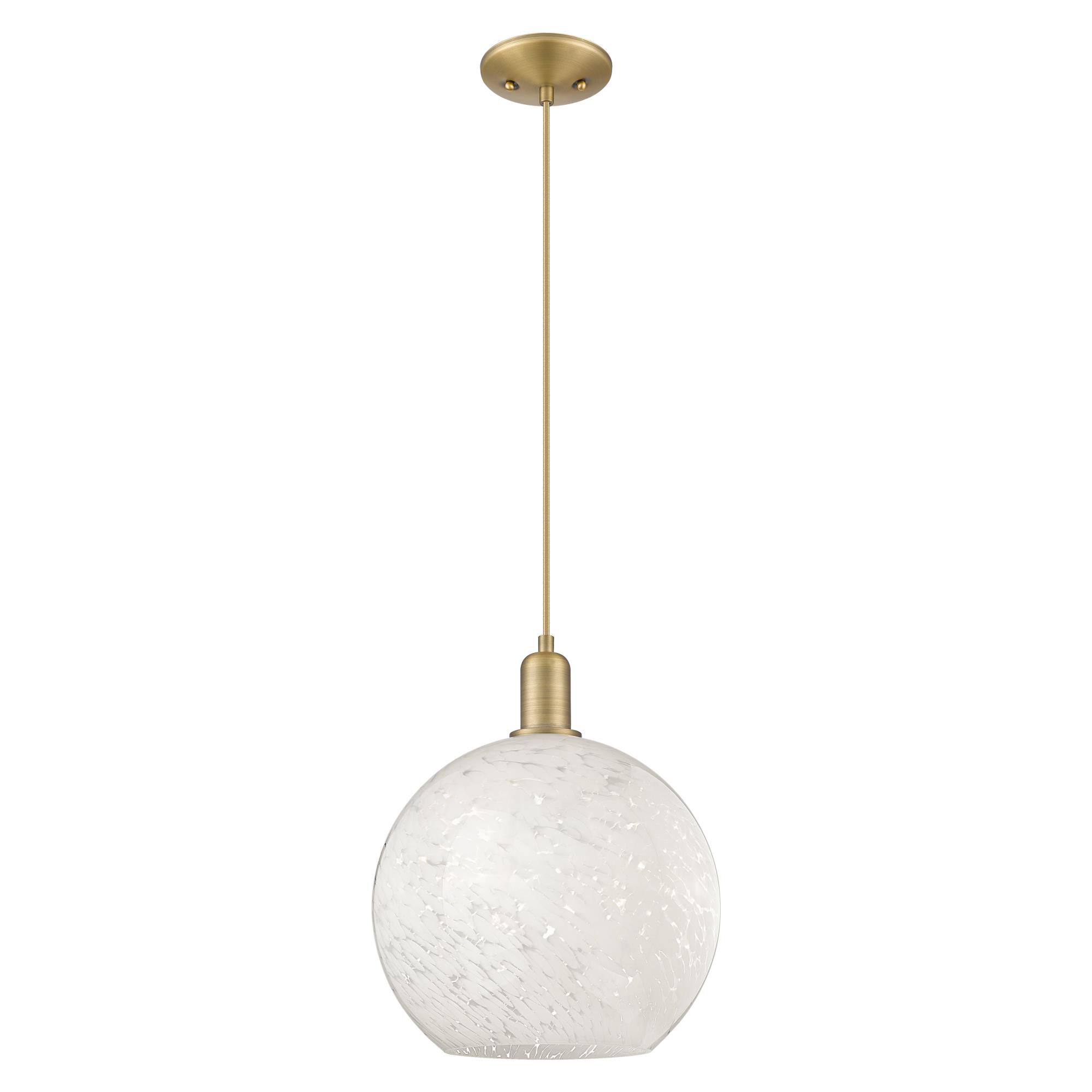 Bruno Marashlian White Mouchette Mini Pendant by Innovations Lighting