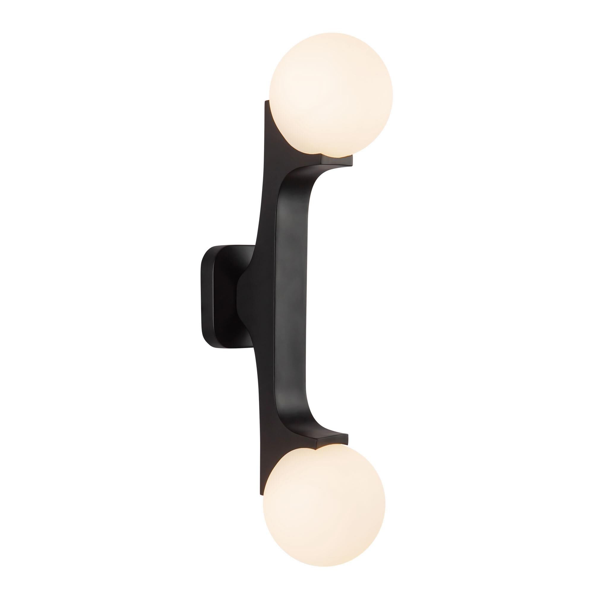 Shown in Black finish and Matte Opal glass