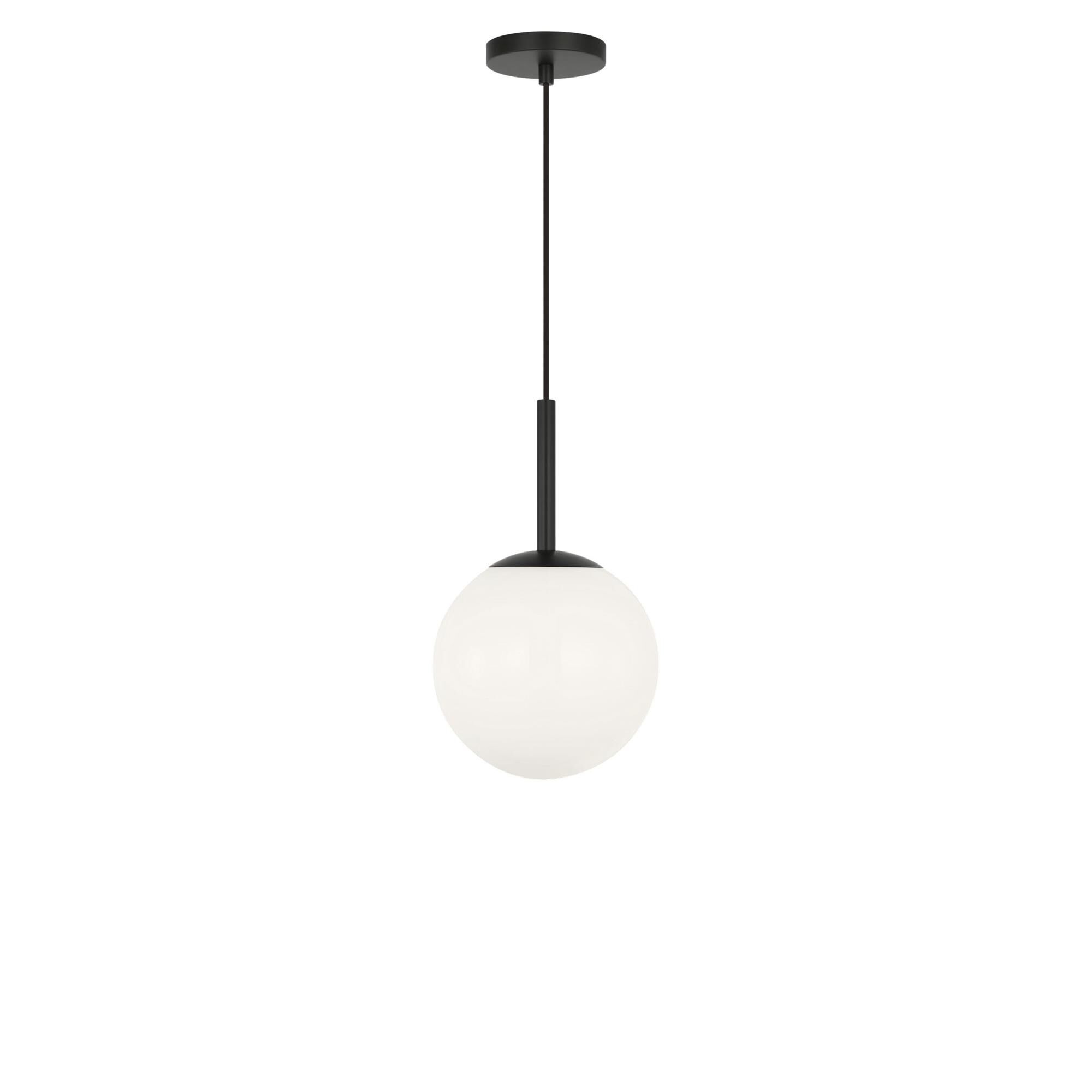 Shown in Midnight Black finish and Clear White glass