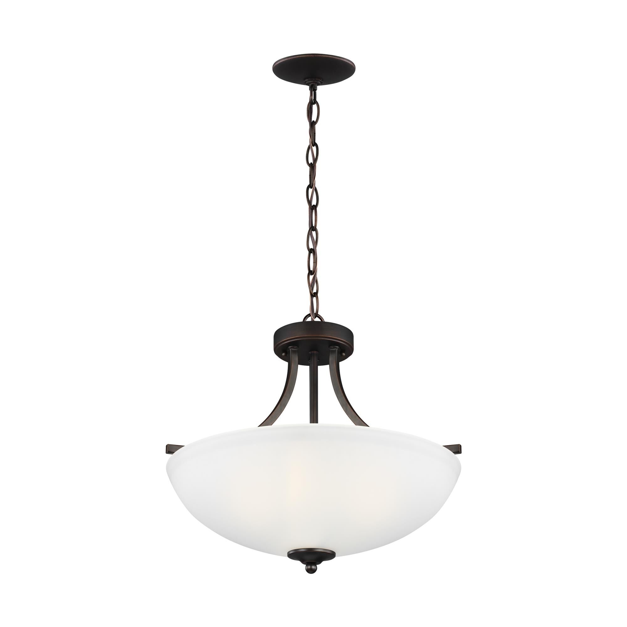 Geary 18 Inch 3 Light Semi Flush Mount by Generation Lighting