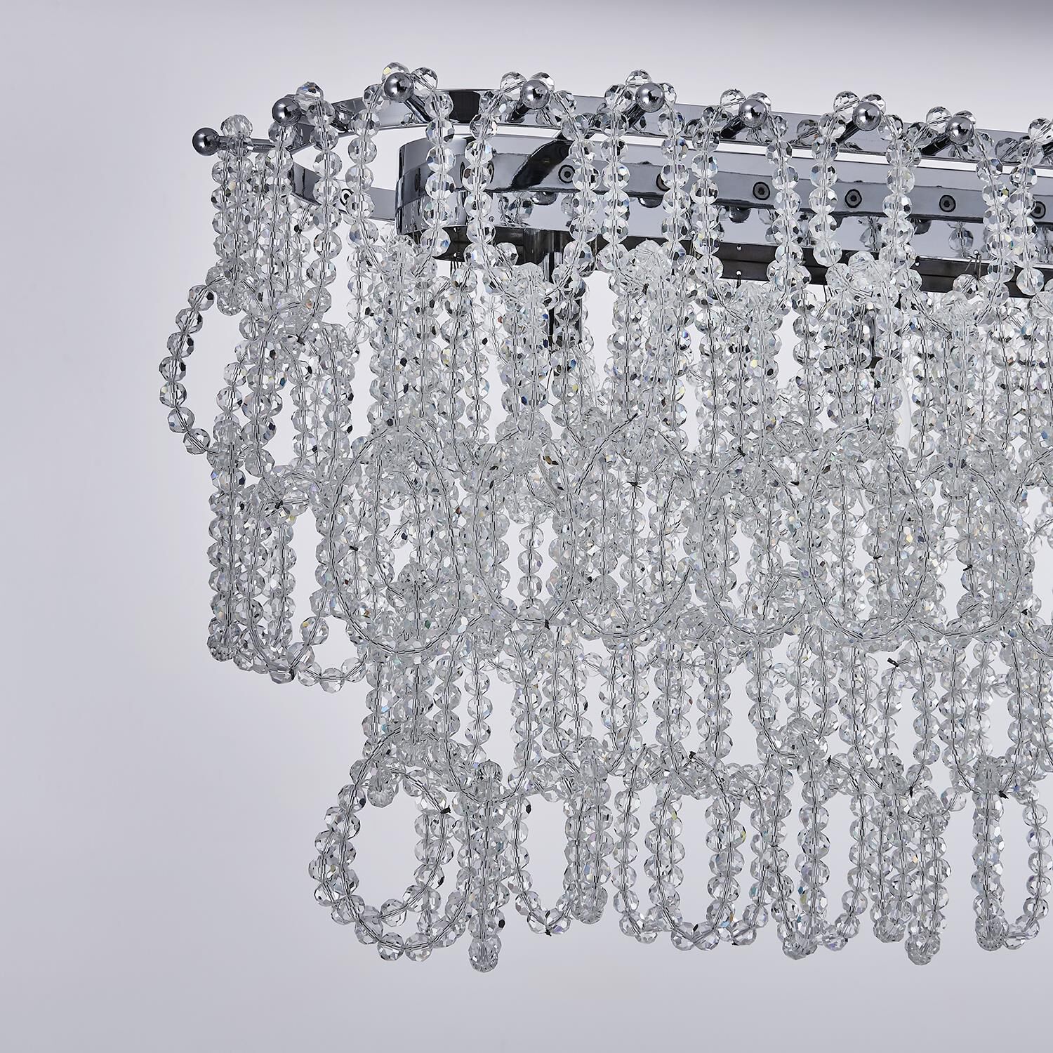 Shown in Polished Chrome finish and Firenze Clear crystal