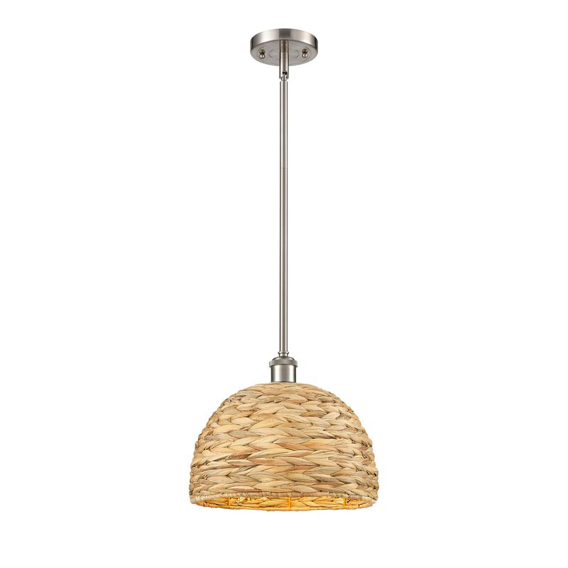 Bruno Marashlian Woven Rattan 12 Inch Mini Pendant by Innovations Lighting