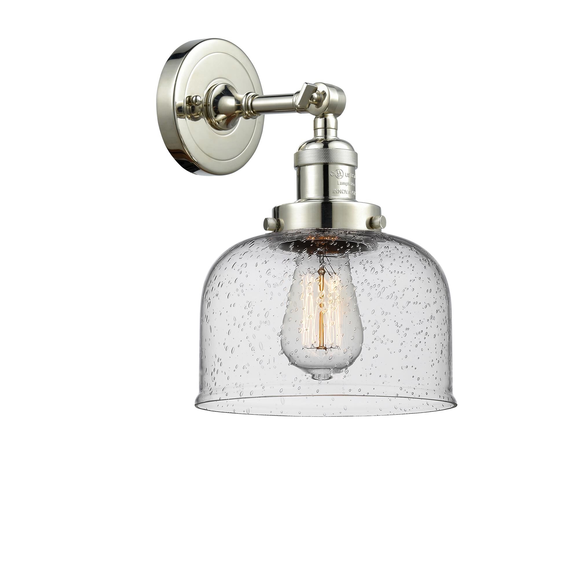 Bruno Marashlian Large Bell 8 Inch 1 Light Semi Flush Mount by Innovations Lighting