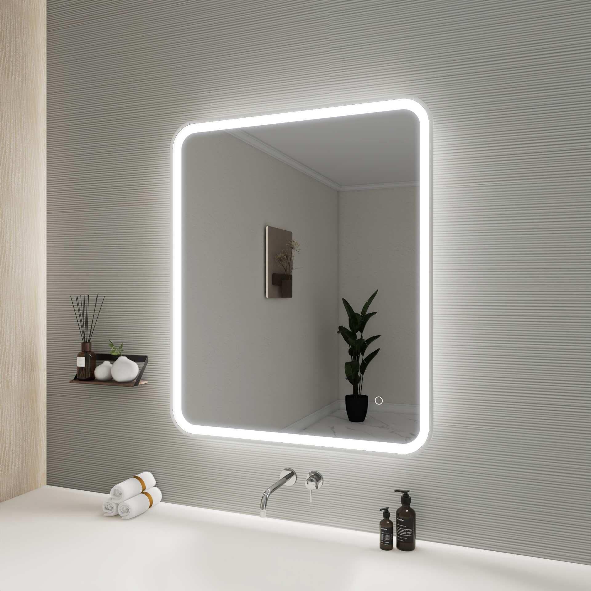 Harmoni 36 Inch Rectangular LED Lighted Mirror by Elegant Decor