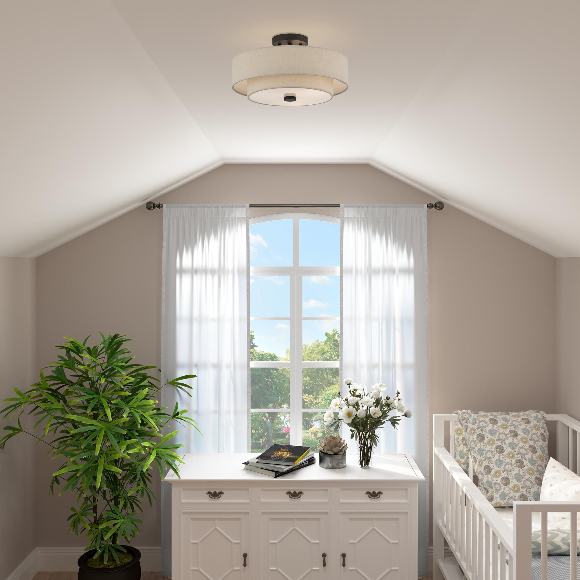 Bellingham 15 Inch Semi Flush Mount by Livex Lighting