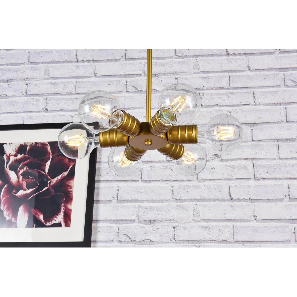 Reyes 8 Inch Mini Pendant by Elegant Lighting