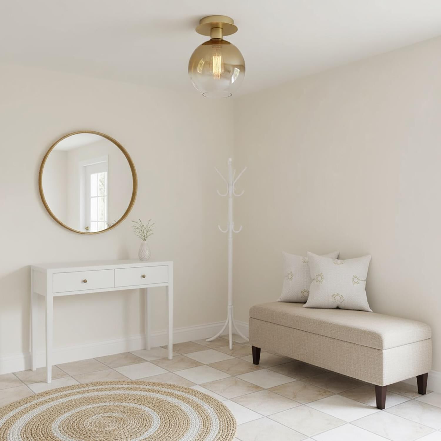 Shown in Gold finish and Gold/Clear glass