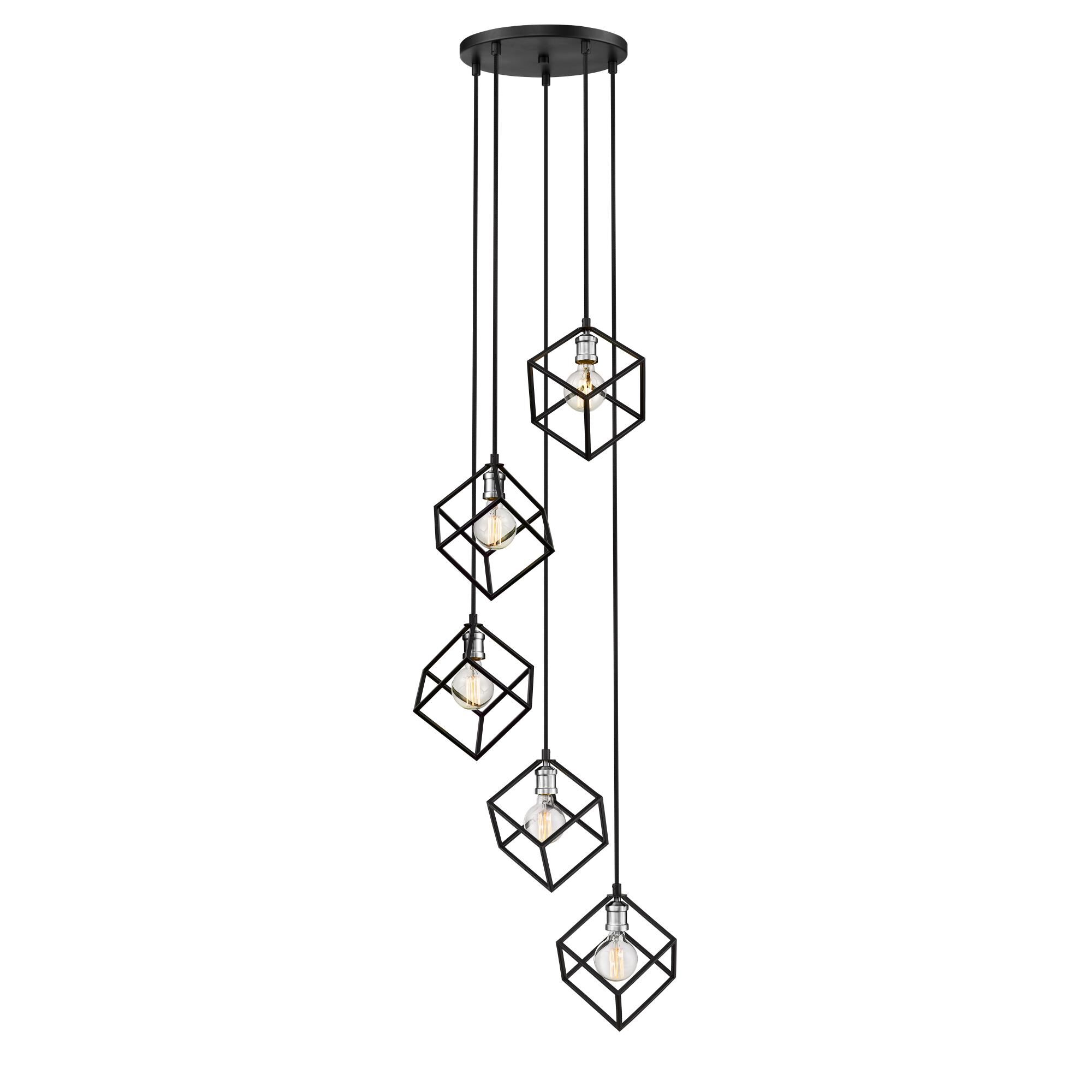 Vertical 20 Inch 5 Light Mini Chandelier by Z-Lite