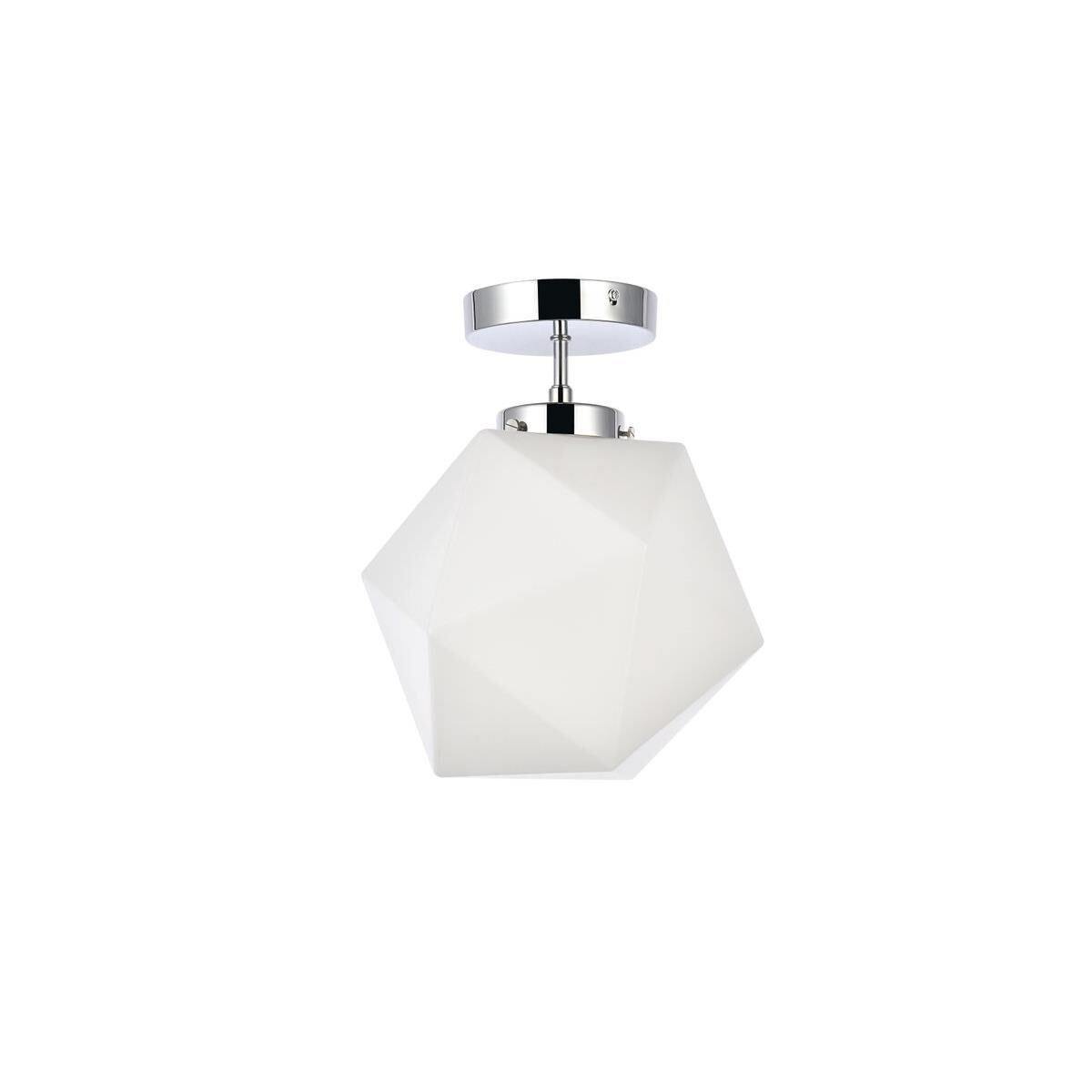 Lawrence 10 Inch Semi Flush Mount by Elegant Lighting