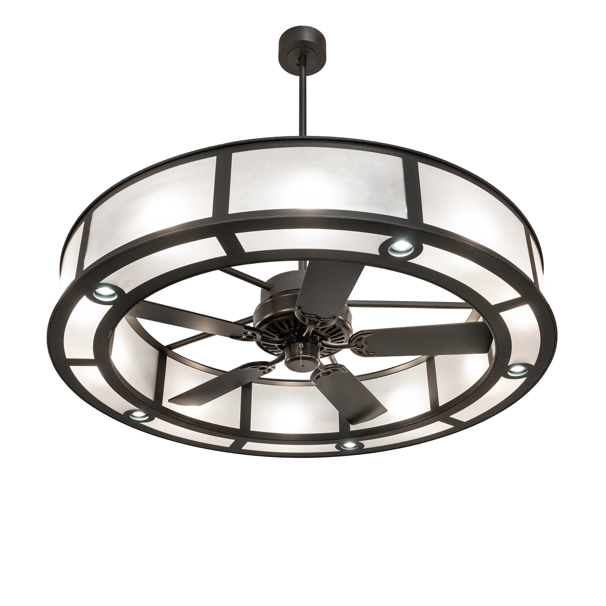 Smythe Craftsman 56 Inch Chandelier Ceiling Fan by Meyda Lighting