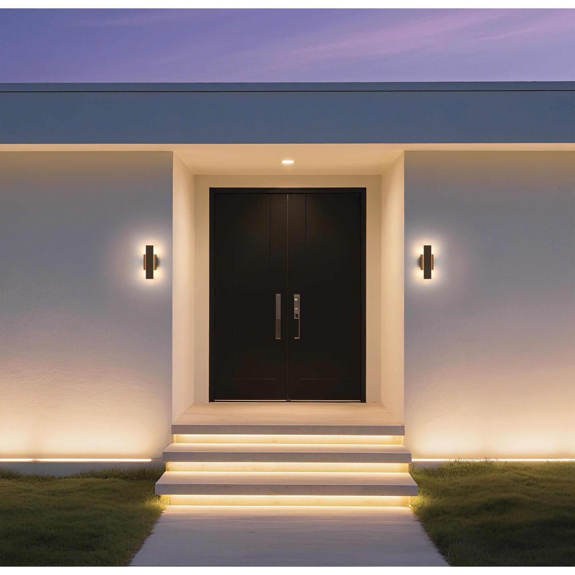 Shown in Architectural Bronze finish and Frosted Acrylic glass