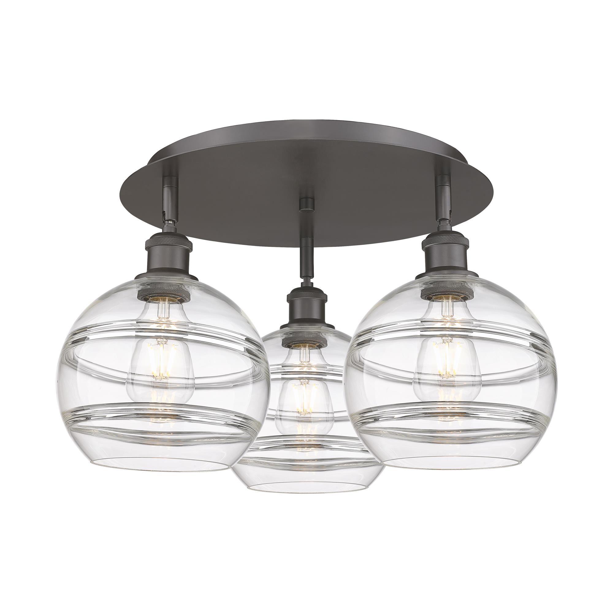 Shown in Oil Rubbed Bronze finish and Clear glass