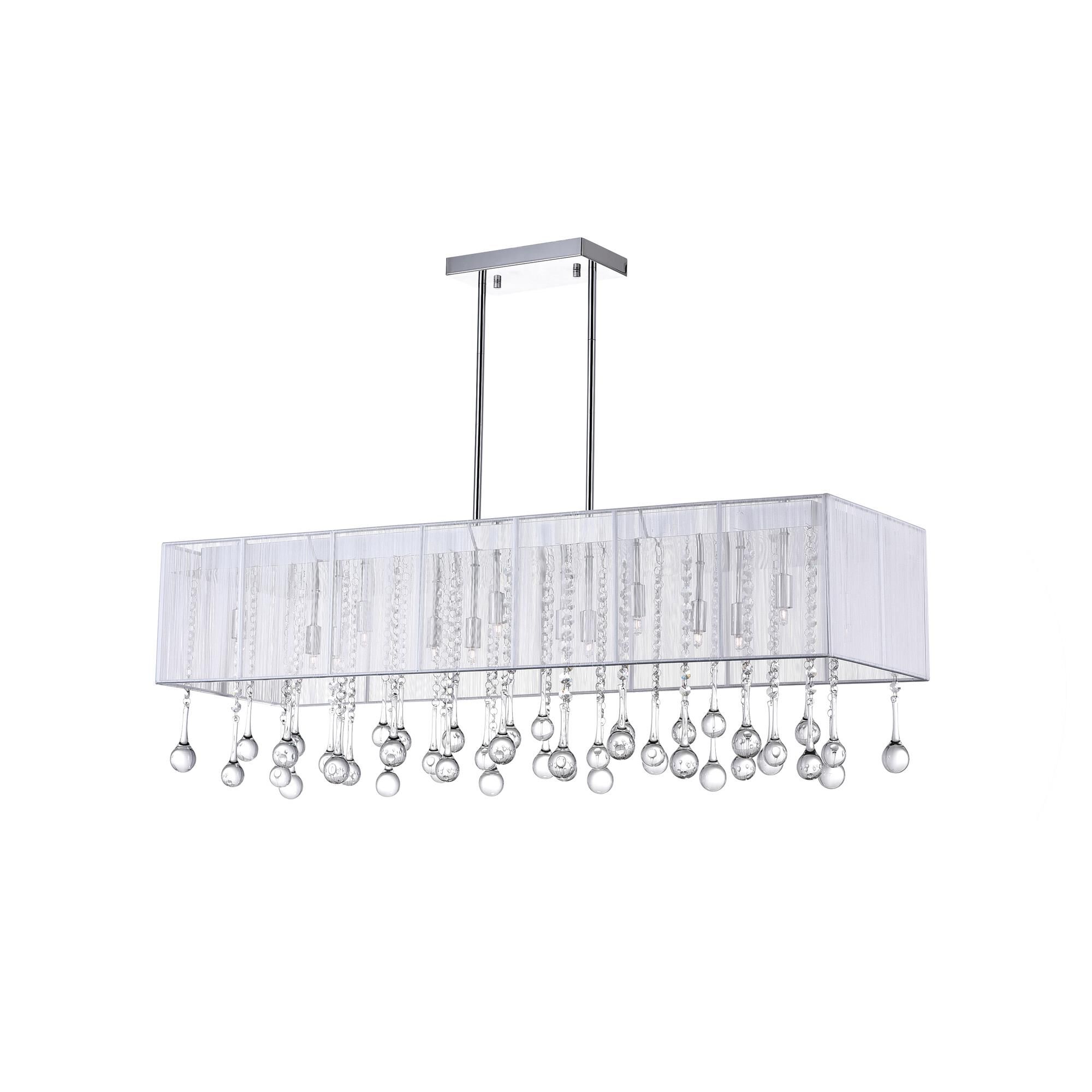 Water Drop 40 Inch 14 Light Linear Suspension Light by CWI Lighting