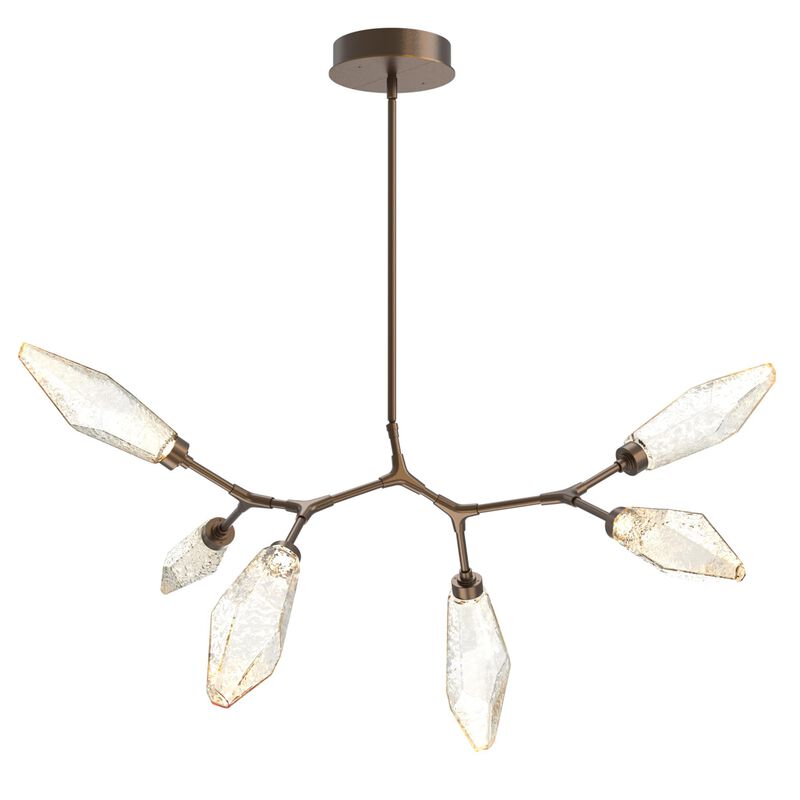 Rock Crystal Linear Suspension Light by Hammerton Studio