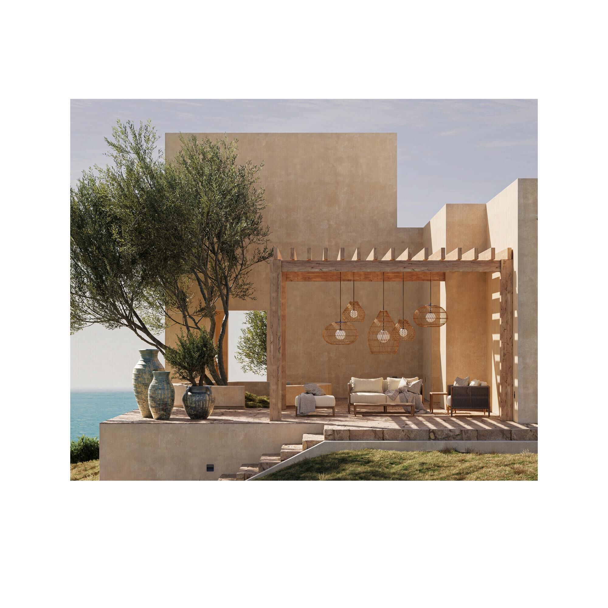 Shown in Natural, Black and Frosted White finish