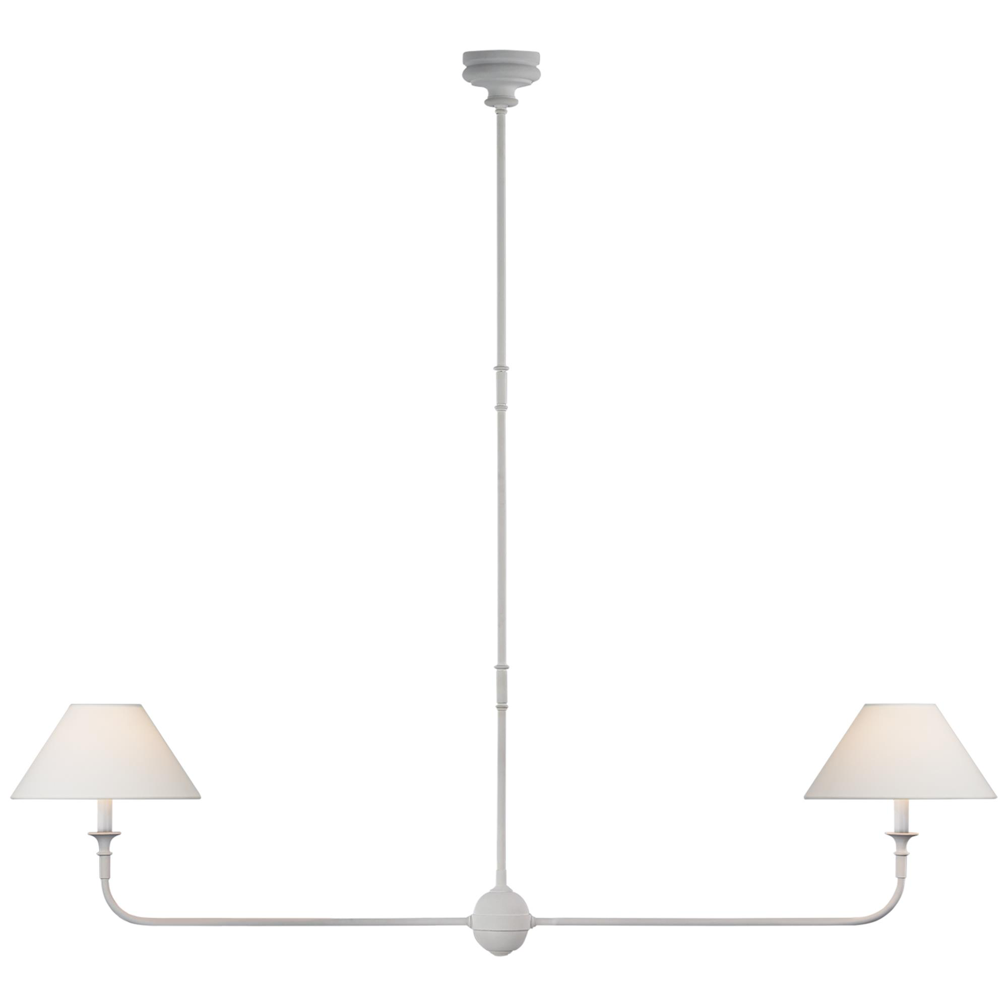 Shown in Plaster White finish and Linen shade