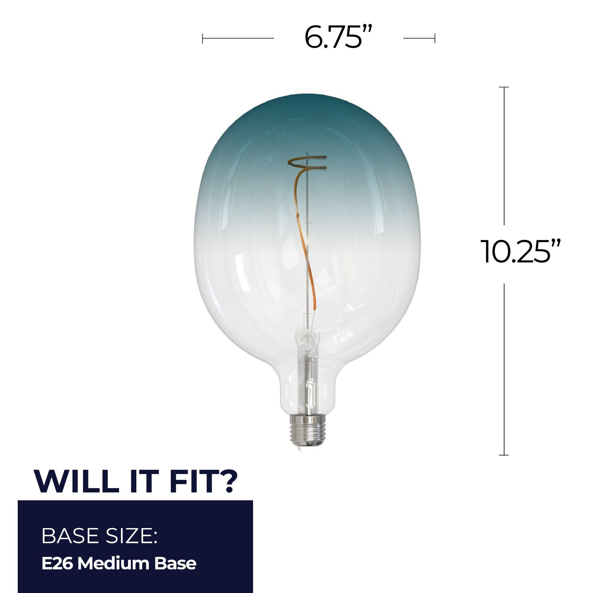 Clear Blue  Base E26 3000K LED Light Bulb,