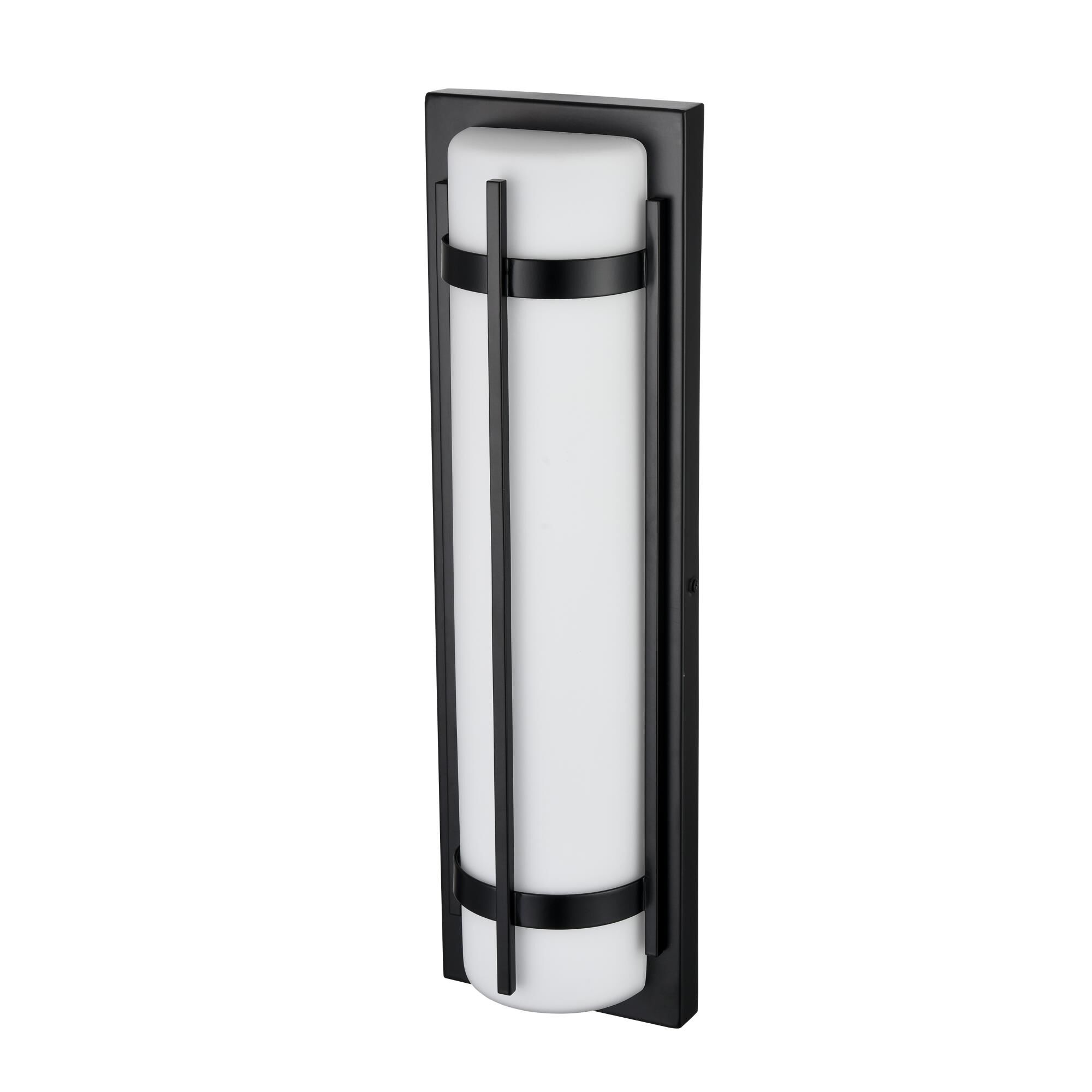 Shown in Powder Coated Black finish and White glass